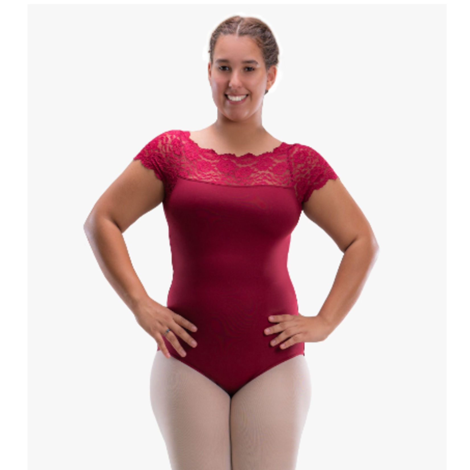 So Danca SL196 Tricia Adult Lace Cap Sleeve Leotard