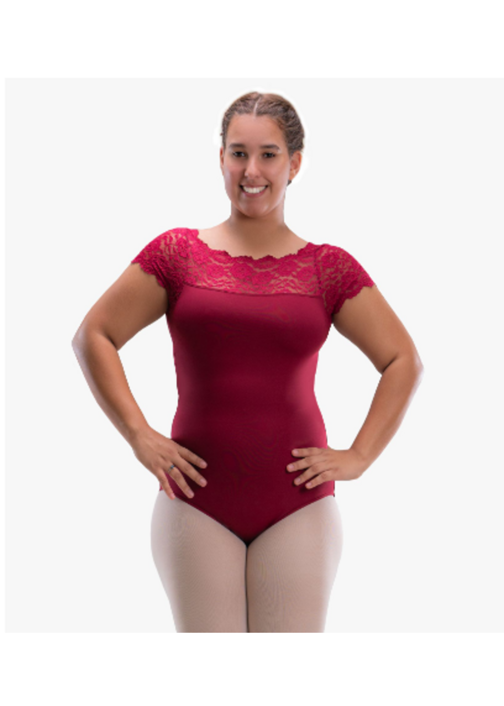 So Danca So Danca SL196 Tricia Adult Lace Cap Sleeve Leotard