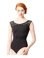 Lulli Dancewear Lulli LUF562 Cap Sleeve Geo Mesh Dance Leotard Aitana