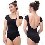 Eurotard Eurotard 44525 Womens Pinch Front Cap Sleeve Low Back Leotard with Tactel Microfiber