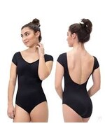 Eurotard Eurotard 44525 Womens Pinch Front Cap Sleeve Low Back Leotard with Tactel Microfiber