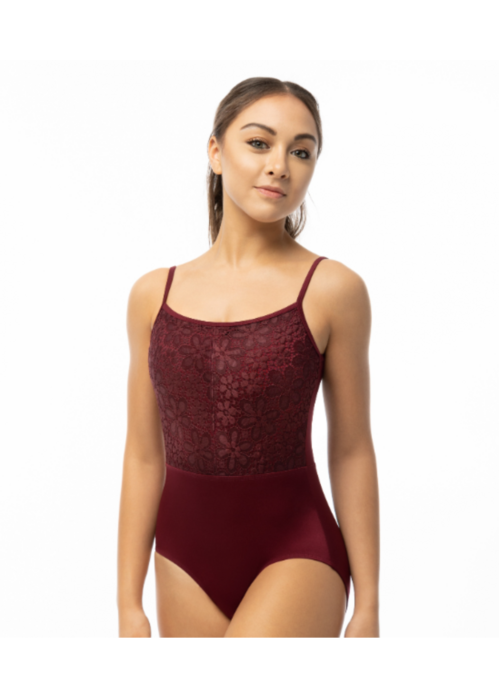 Suffolk Pointe Company Suffolk 2552A Adult Penny Lane Overlay Camisole Leotard
