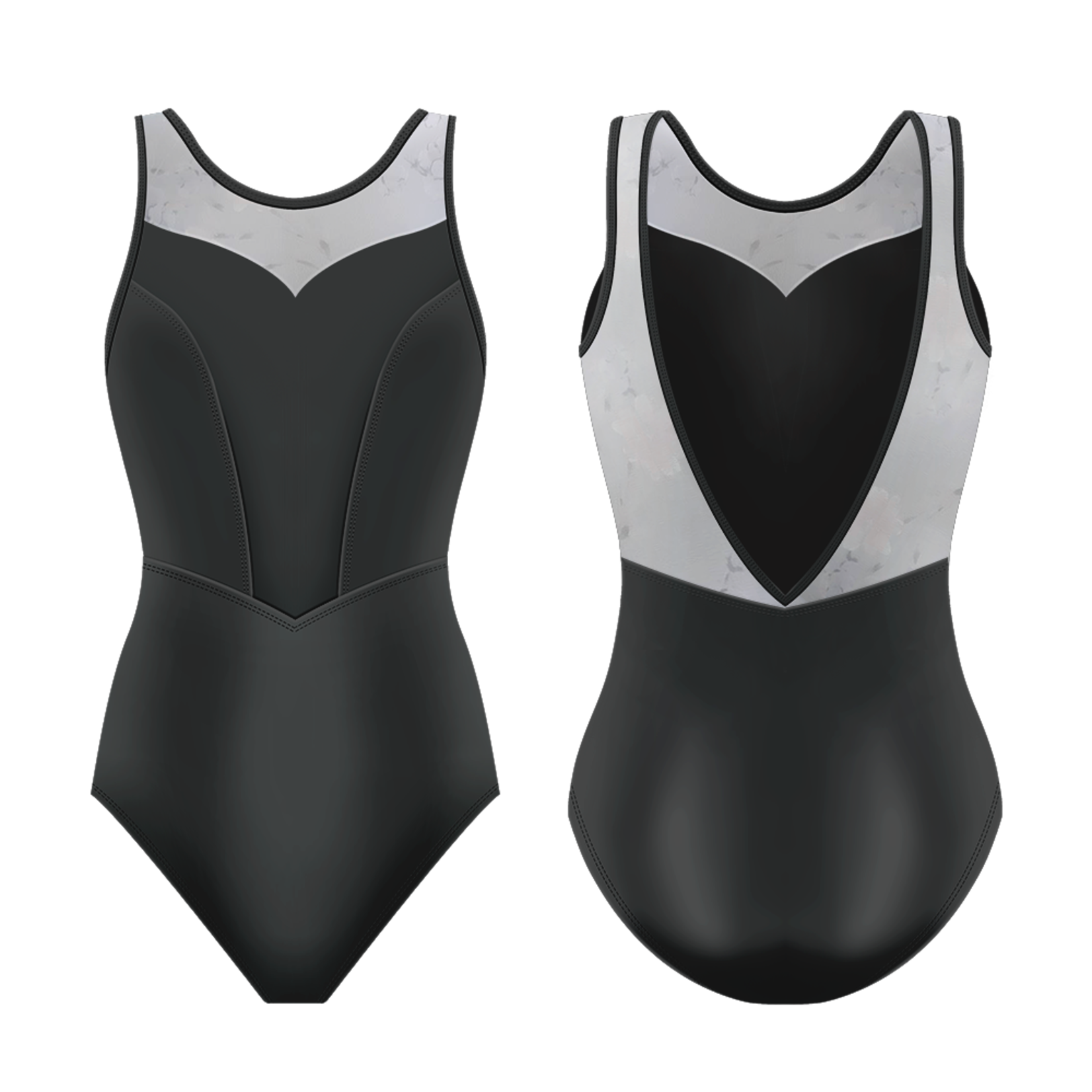 Danse De Paris Adult Jolie Pattered Mesh Tank Leotard