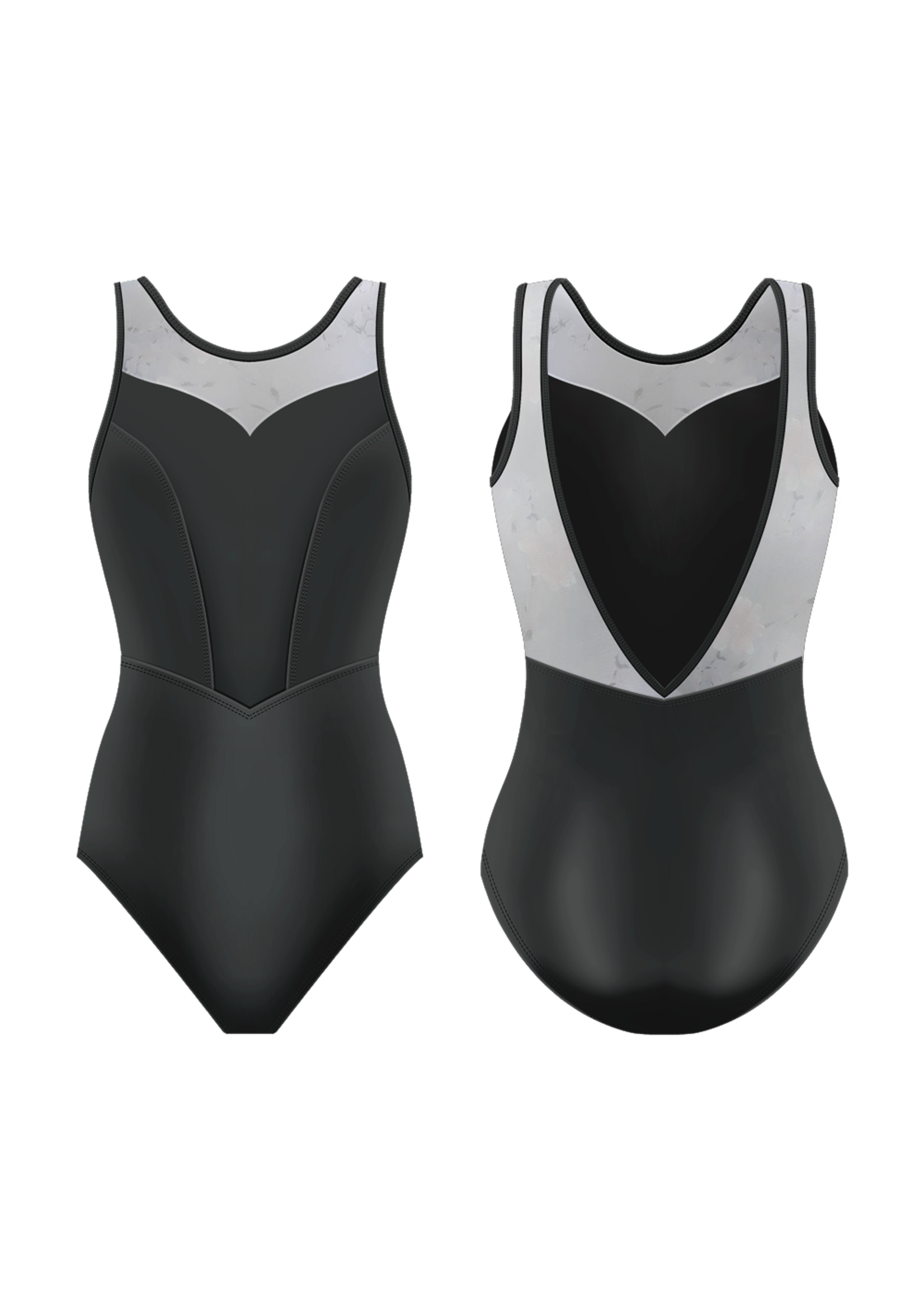 Danse De Paris Danse De Paris Adult Jolie Pattered Mesh Tank Leotard