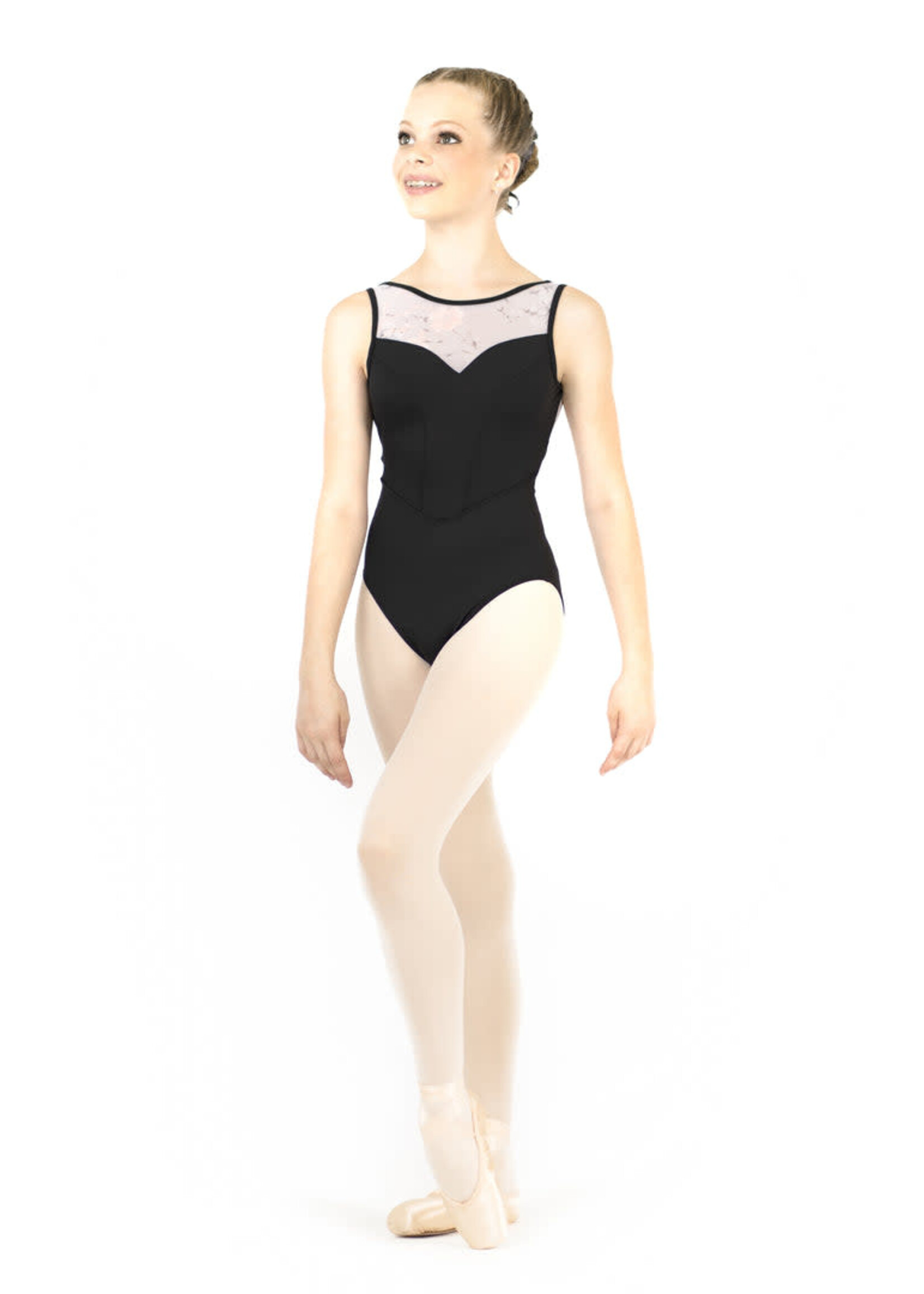 Danse De Paris Danse De Paris Adult Jolie Pattered Mesh Tank Leotard