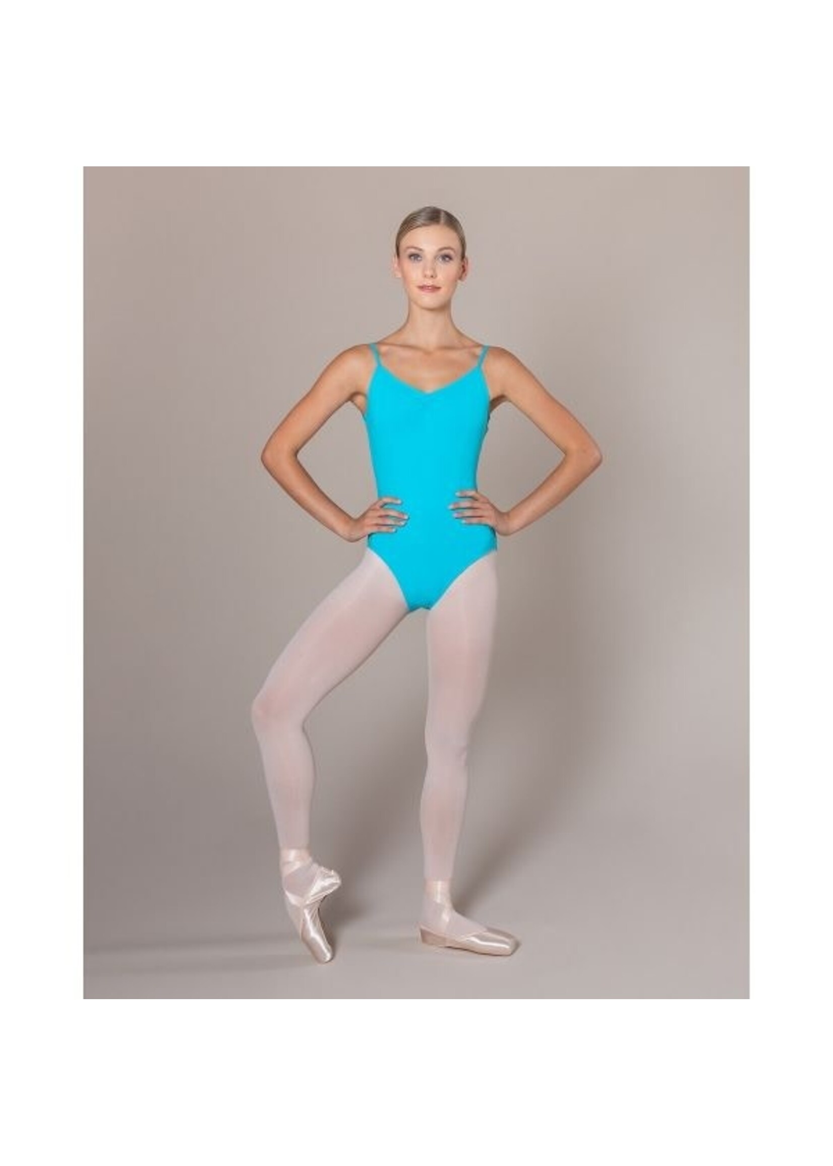 Energetiks Energetiks AL09 Ophelia Women's Cami Pinch Princess Seam Leotard (ONE Academy Logo) Turquoise