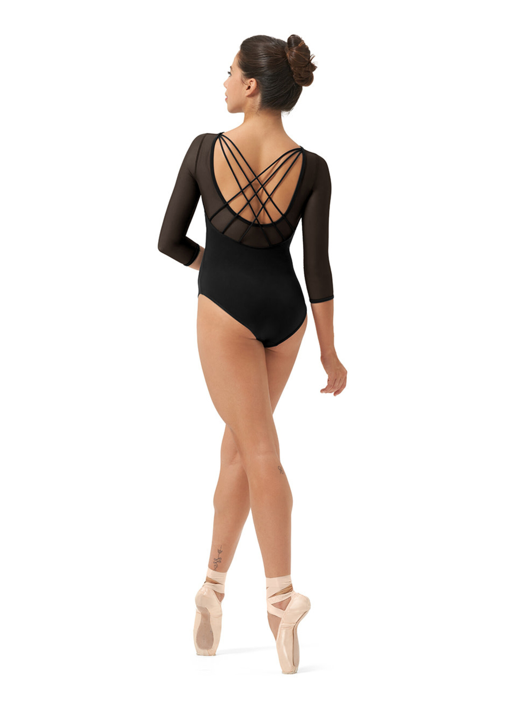 Mirella Mirella M1022LM Adult Strap Back 3/4 Sleeve Leotard