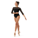 Mirella M1022LM Adult Strap Back 3/4 Sleeve Leotard