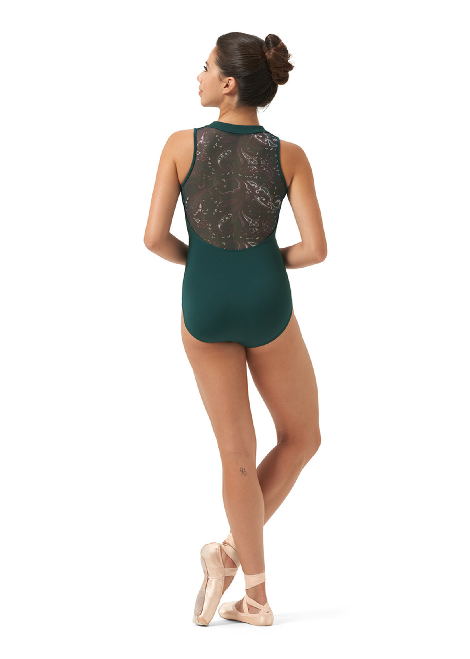 Mirella Mirella M3112LM Adult Zip Front Mesh Back Leotard