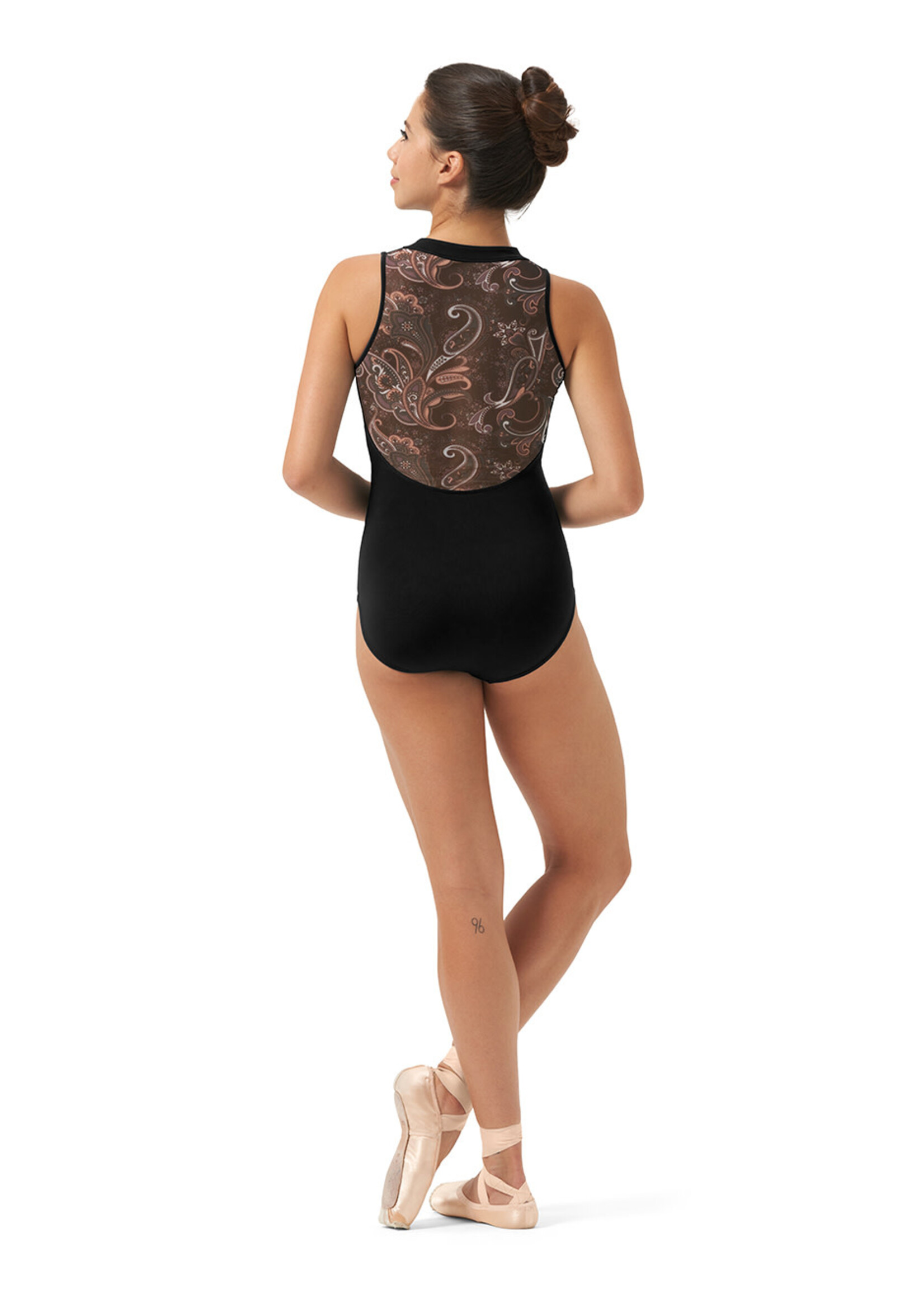 Mirella Mirella M3112LM Adult Zip Front Mesh Back Leotard