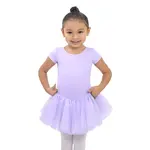 Basic Moves BM9440G Kids Microfiber X-Back S/S Soft Mesh Tutu Dress