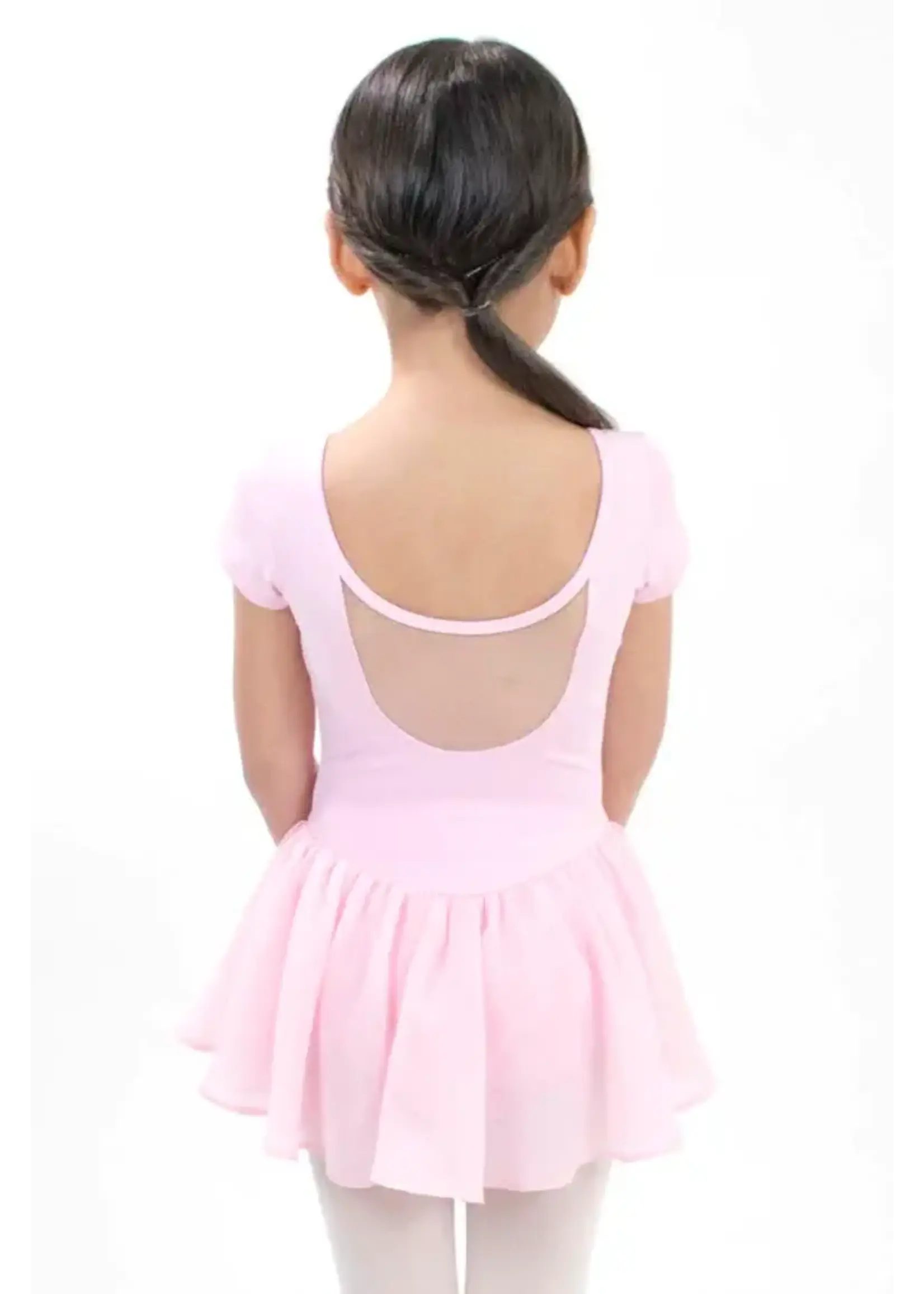 Basic Moves Basic Moves BM9441G Kids Microfiber Mesh Back Short Sleeve Dress