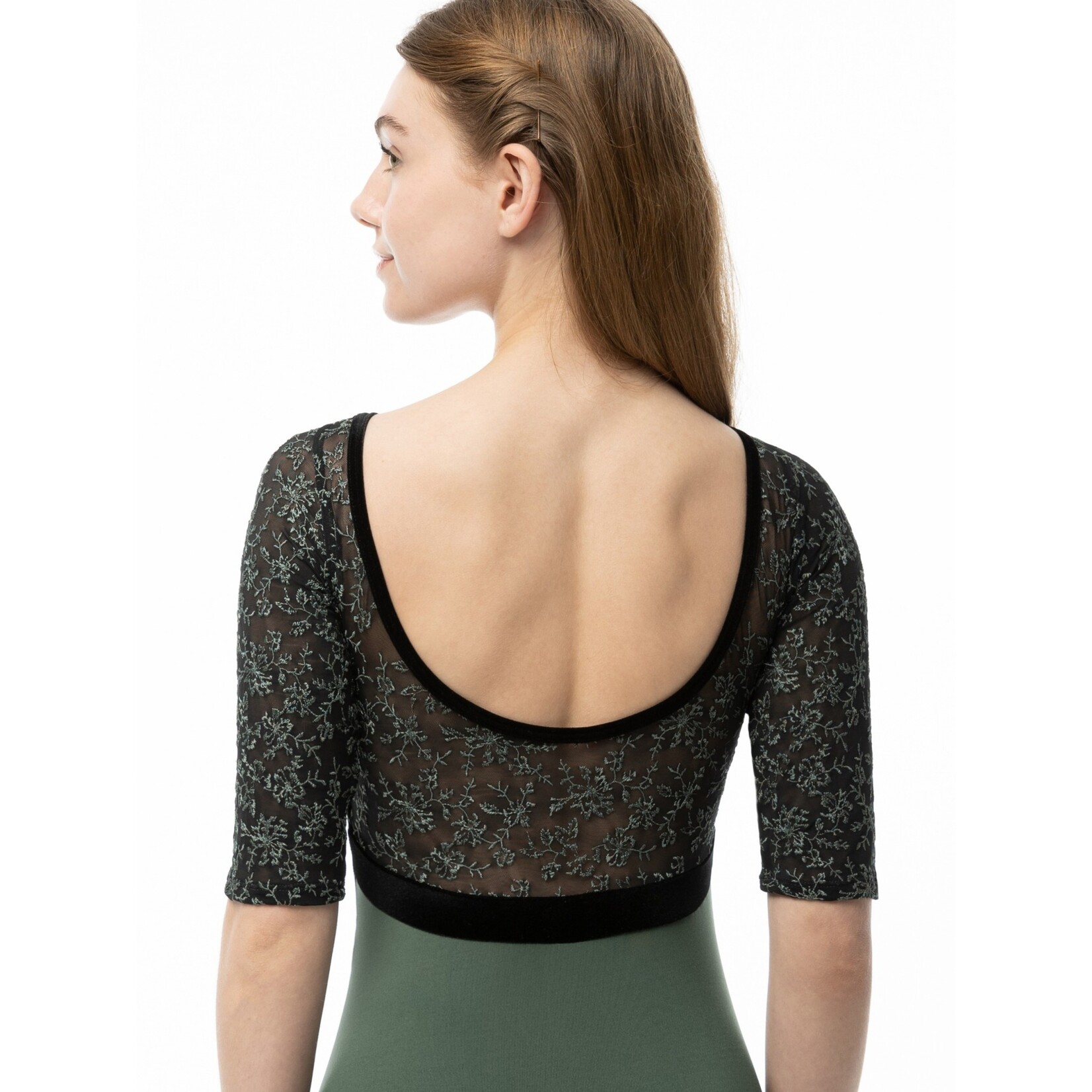 Suffolk 2567A Adult Darling Bateau Neck 3/4 Sleeve Leotard