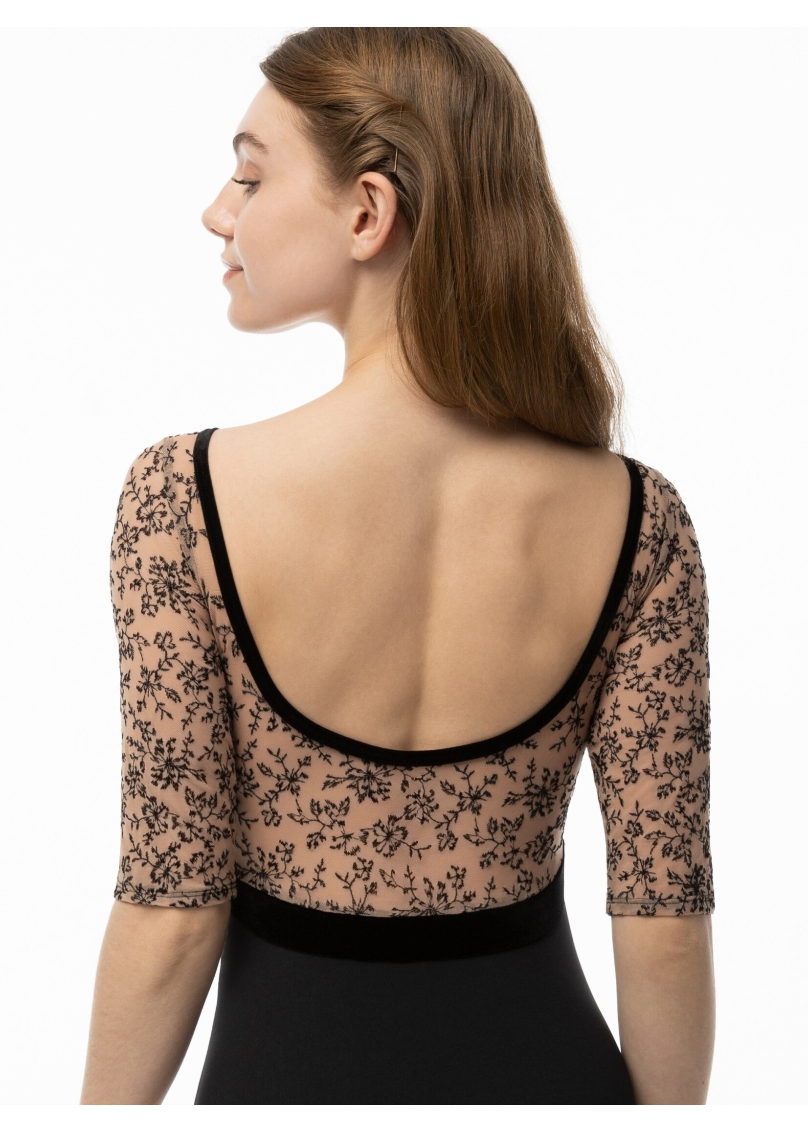 Suffolk Pointe Company Suffolk 2567A Adult Darling Bateau Neck 3/4 Sleeve Leotard