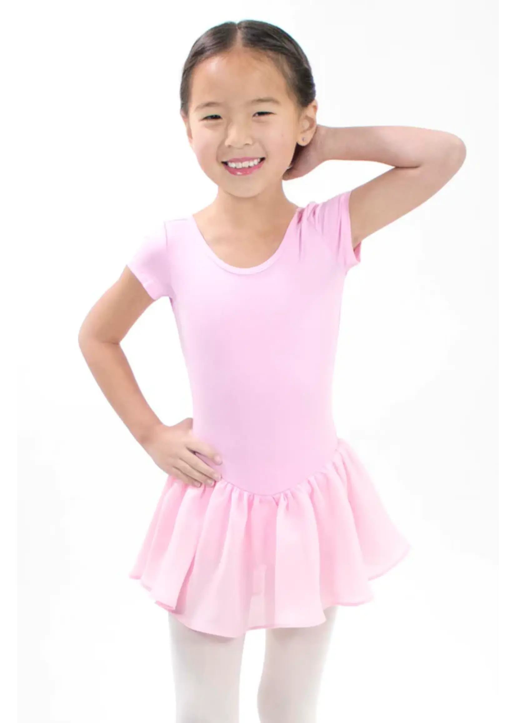 Basic Moves Basic Moves BM9441G Kids Microfiber Mesh Back Short Sleeve Dress