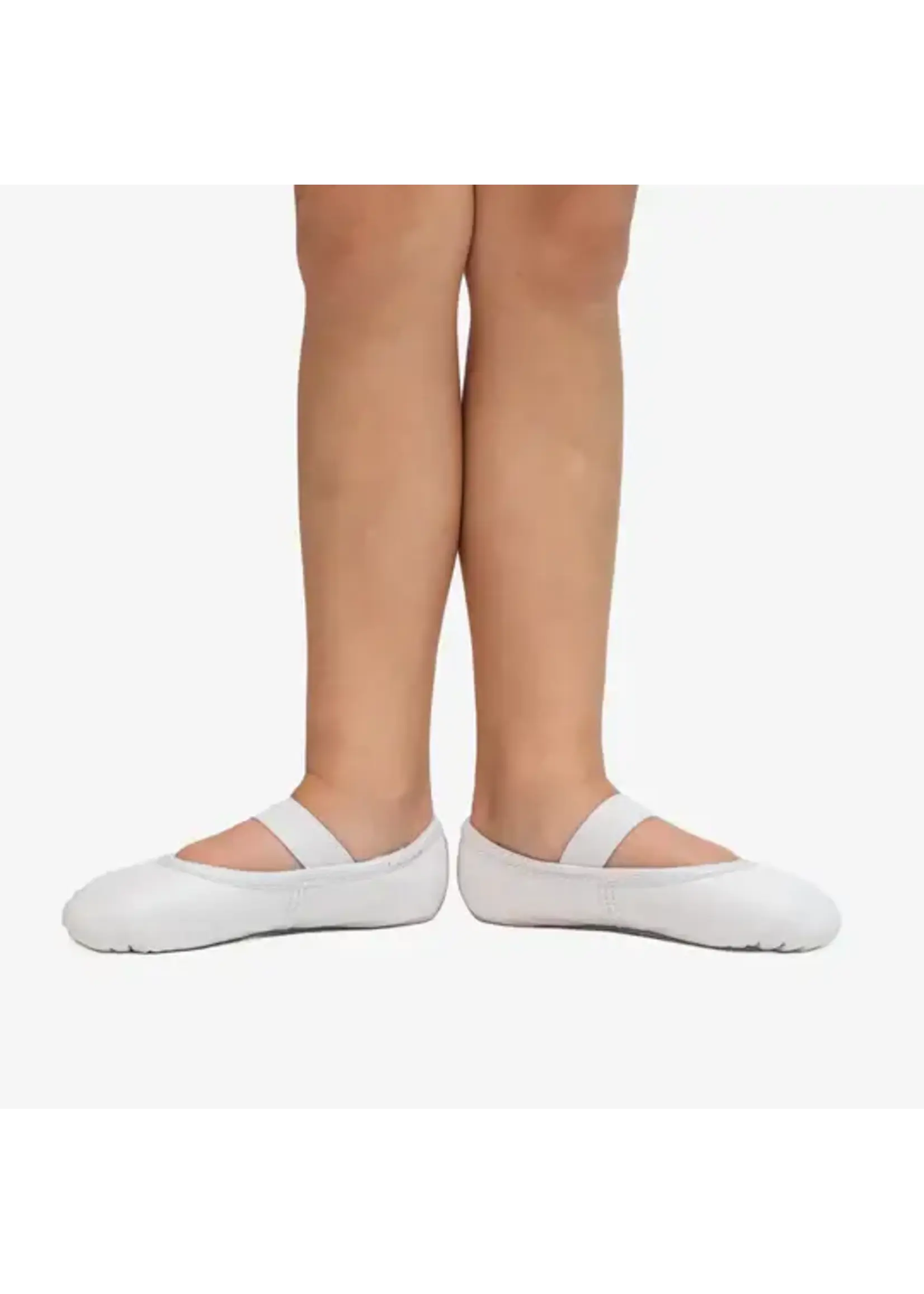 So Danca So Danca SD69S Girls Bella No Drawstring Leather Full Sole Ballet Shoe