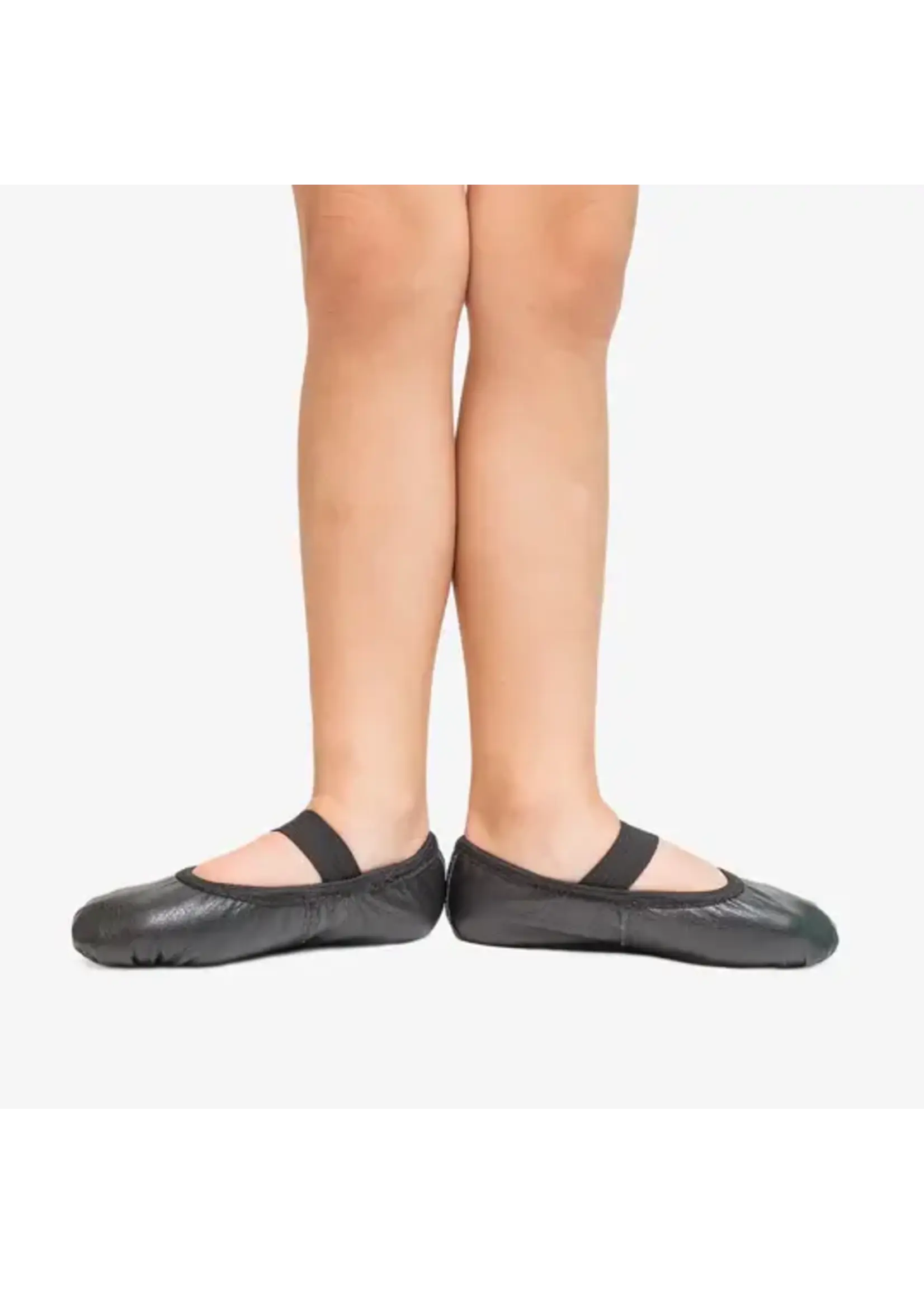 So Danca So Danca SD69S Girls Bella No Drawstring Leather Full Sole Ballet Shoe