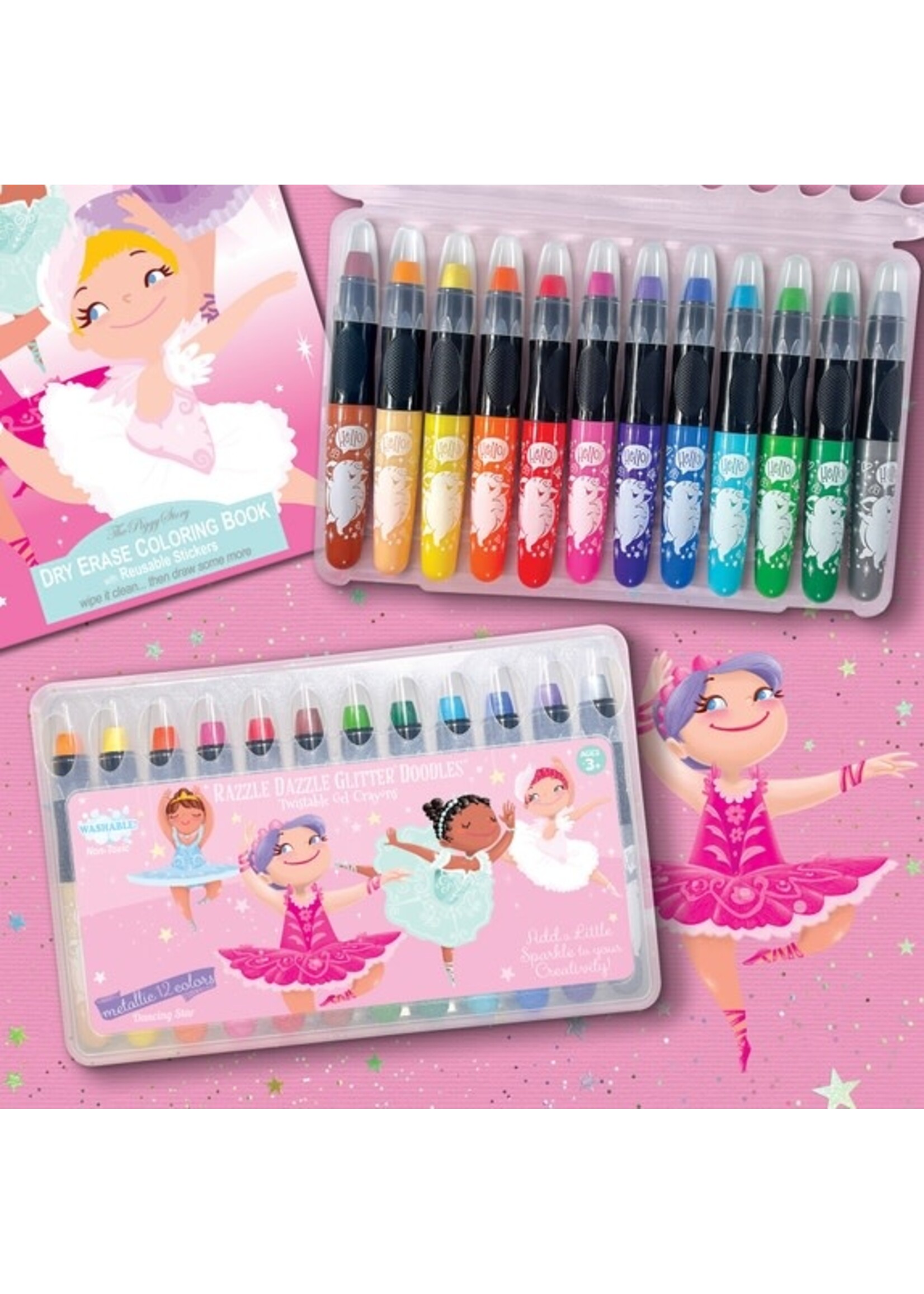 The Piggy Story The Piggy Story  Glitter Doodle Gel Crayons