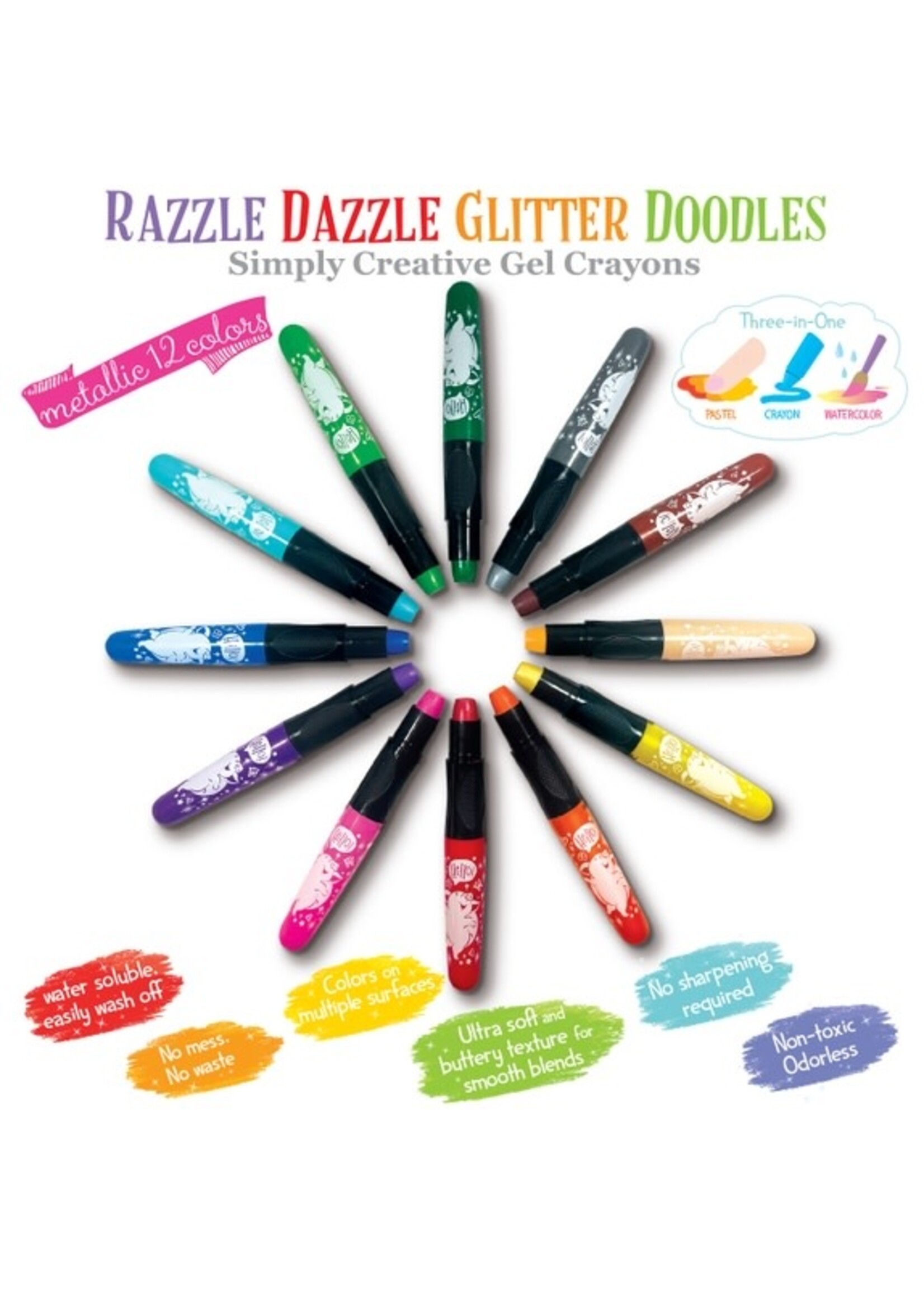 The Piggy Story The Piggy Story  Glitter Doodle Gel Crayons