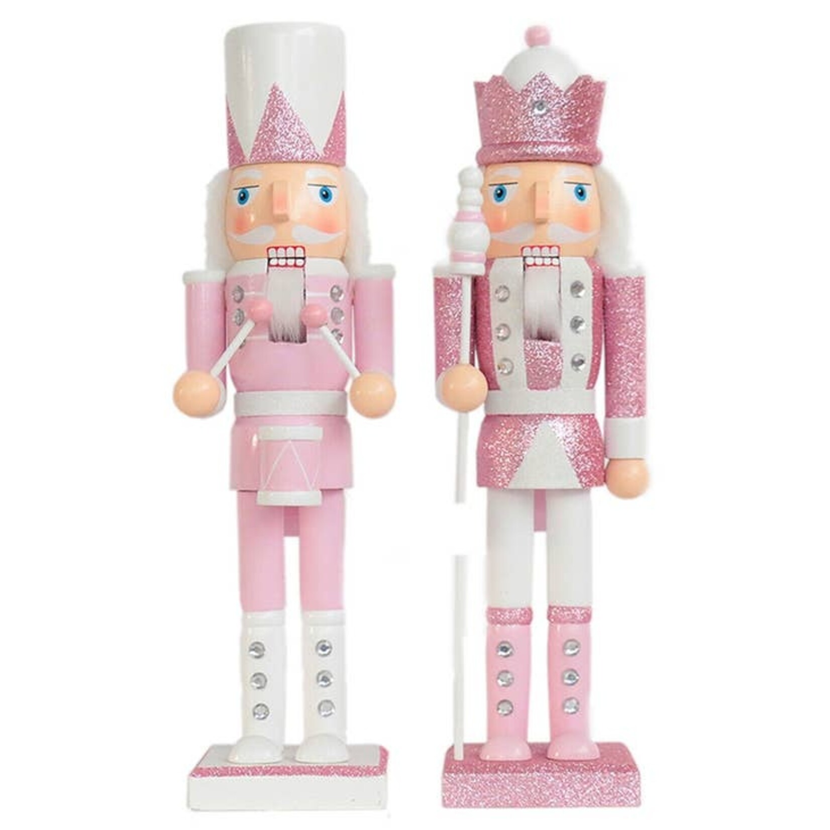 Santa's Workshop Inc 15" Pink Splendor Nutcrackers (Set of 2)