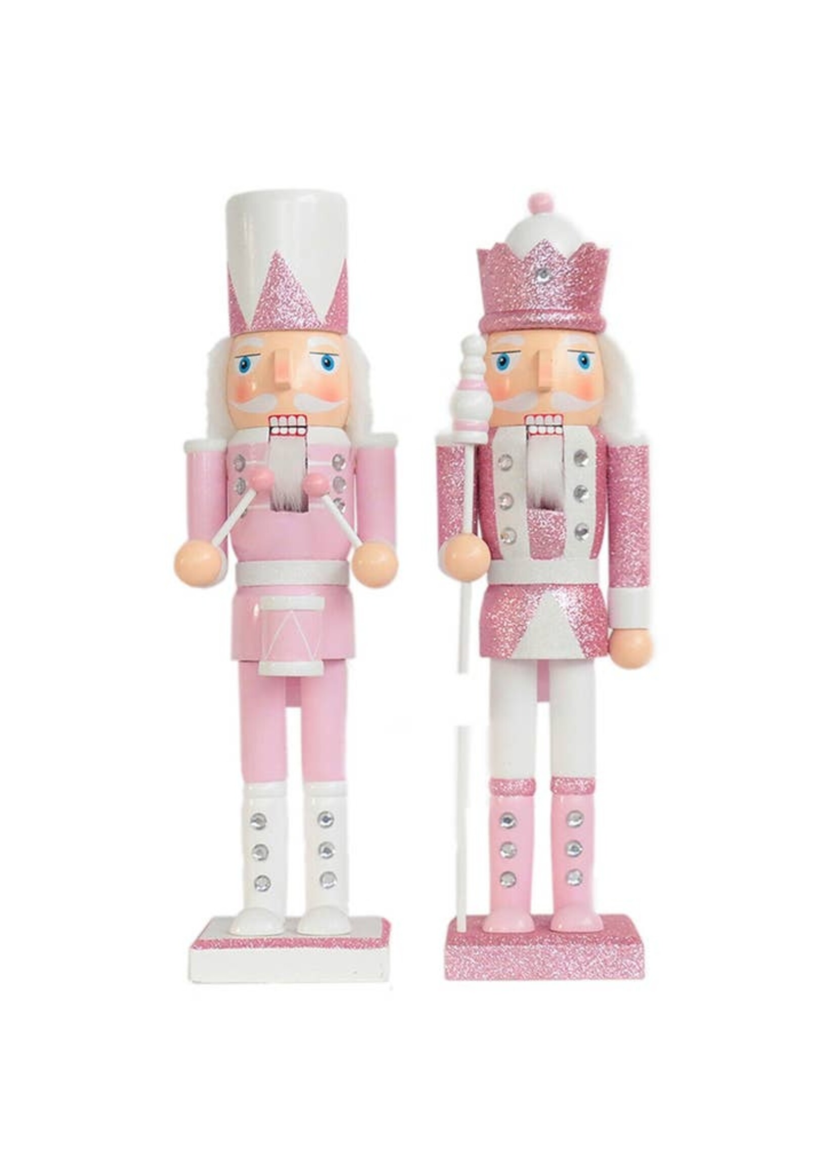 Santa's Workshop Inc Santa's Workshop Inc 15" Pink Splendor Nutcrackers (Set of 2)