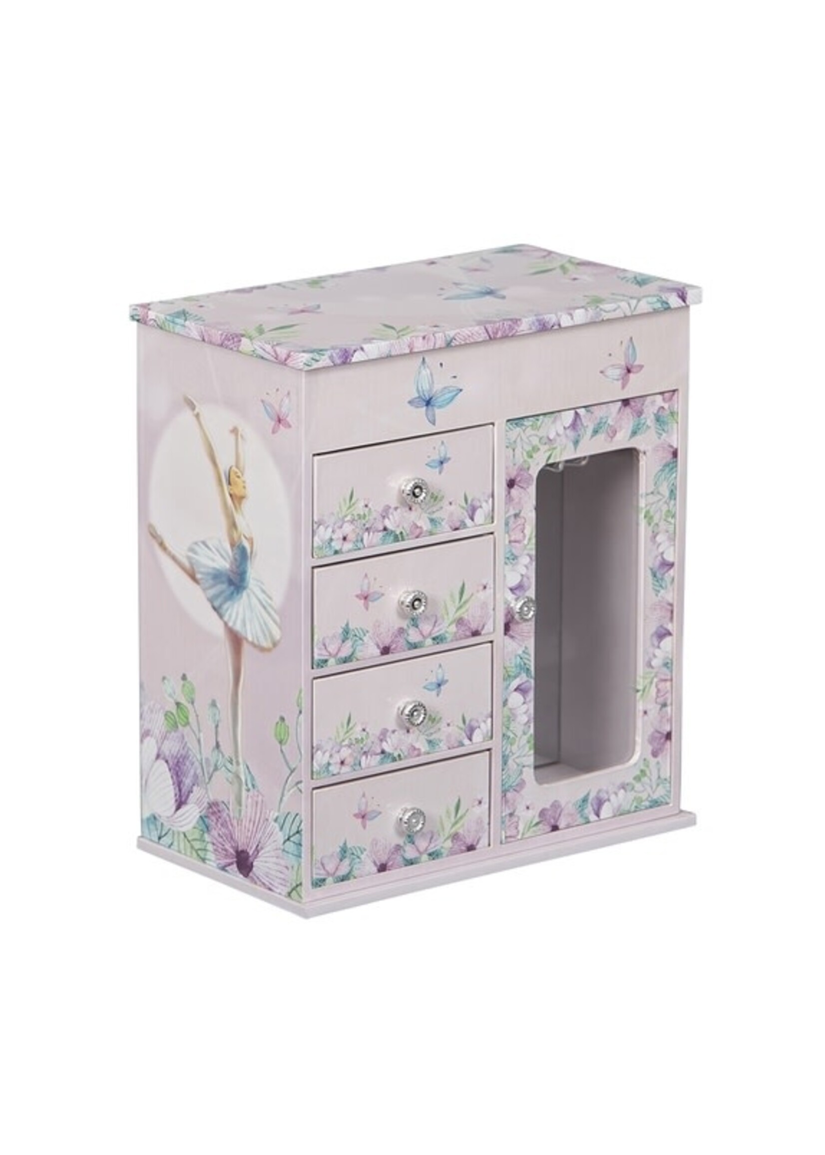 Mele and Co Mele and Co Liliana Musical Ballerina Jewelry Box Waltz Flowers