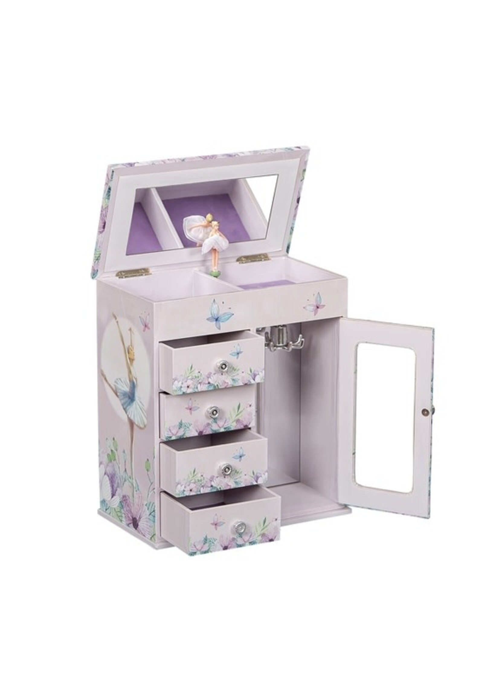 Mele and Co Mele and Co Liliana Musical Ballerina Jewelry Box Waltz Flowers