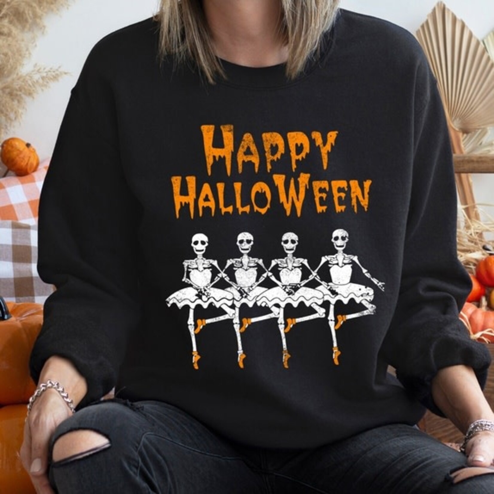 Refinery Number One LLC Halloween Ballerinas Vintage Sweatshirt