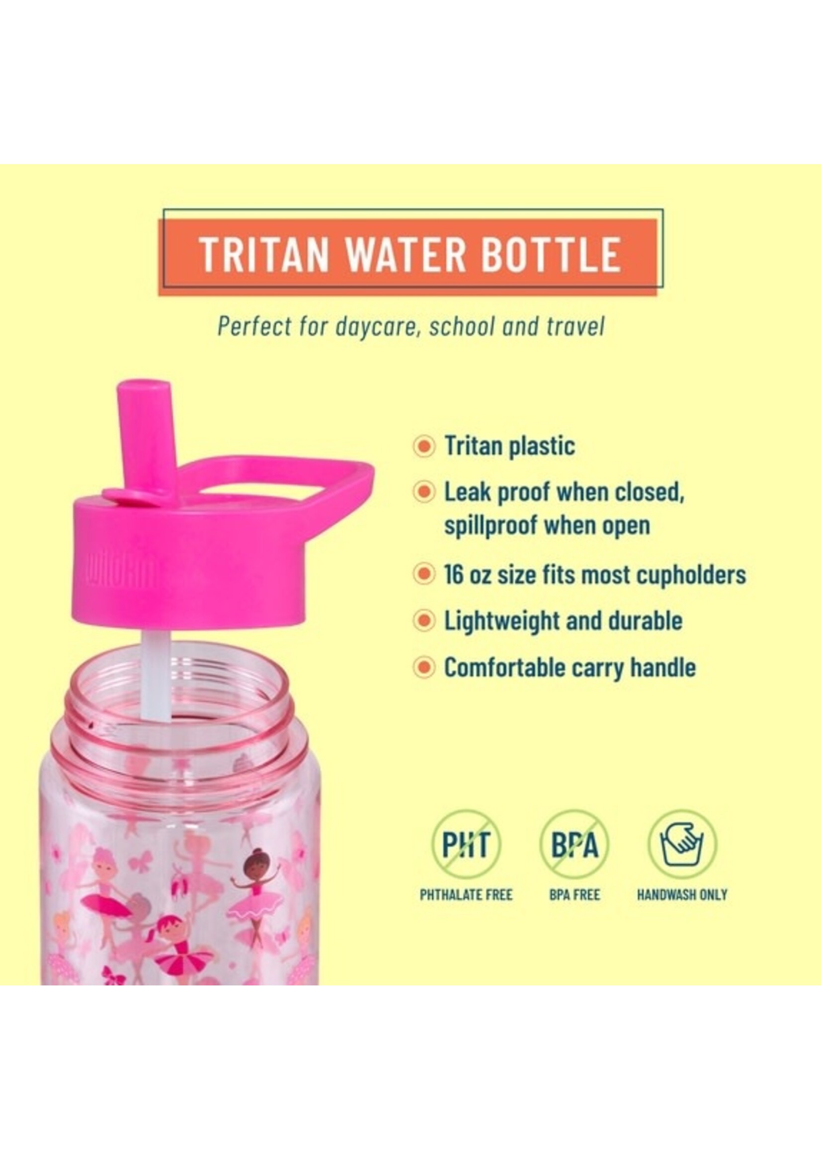 Wildkin Wildkin Ballerina 16oz Tritan Water Bottle