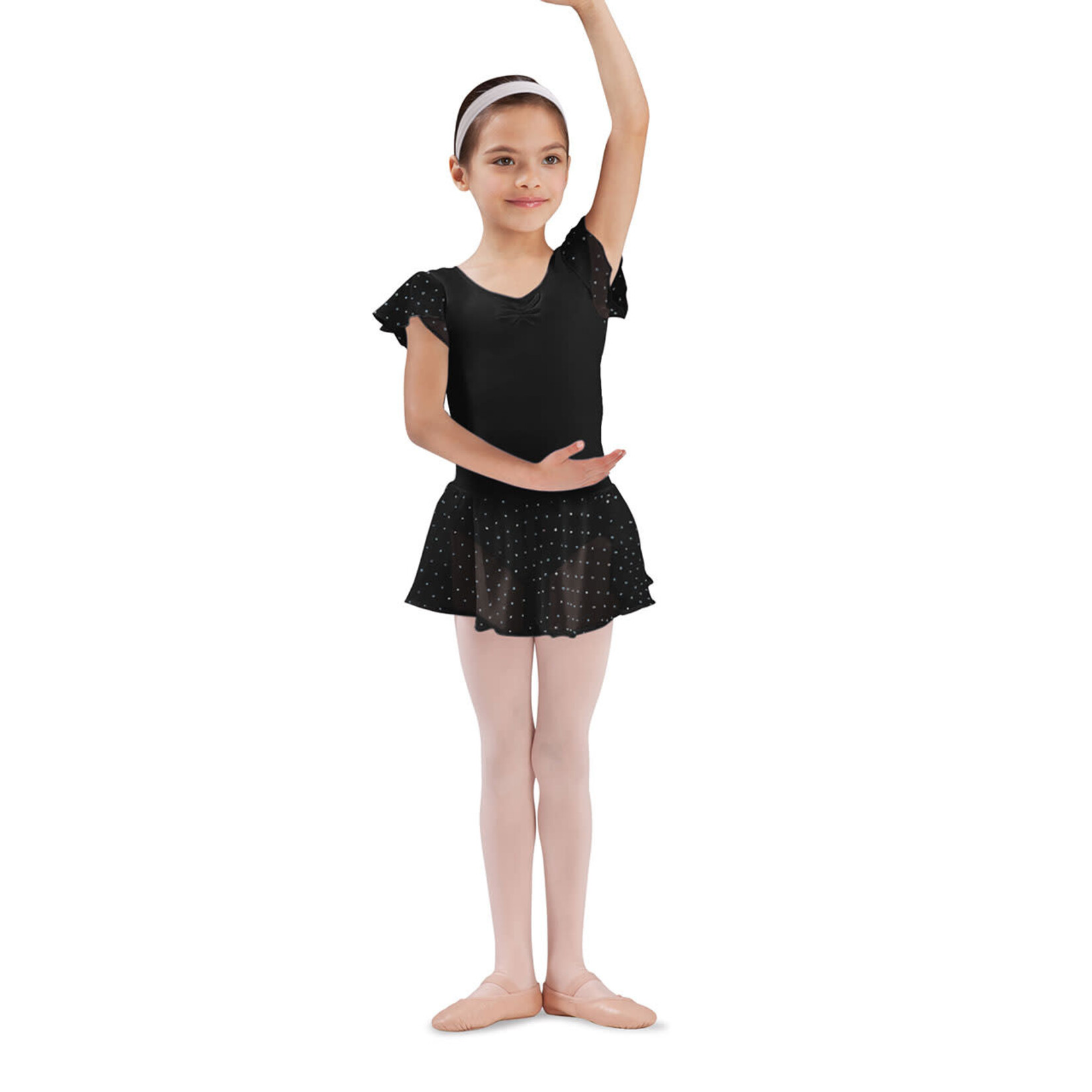 Bloch CR5161 Girls Georgette Sequin Pull On Skirt