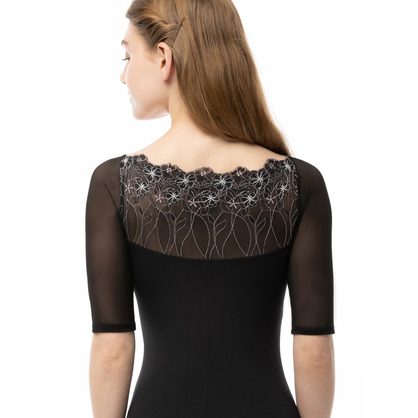 Suffolk 2579C Child Stormy Bateau Neck Half Sleeve Leotard