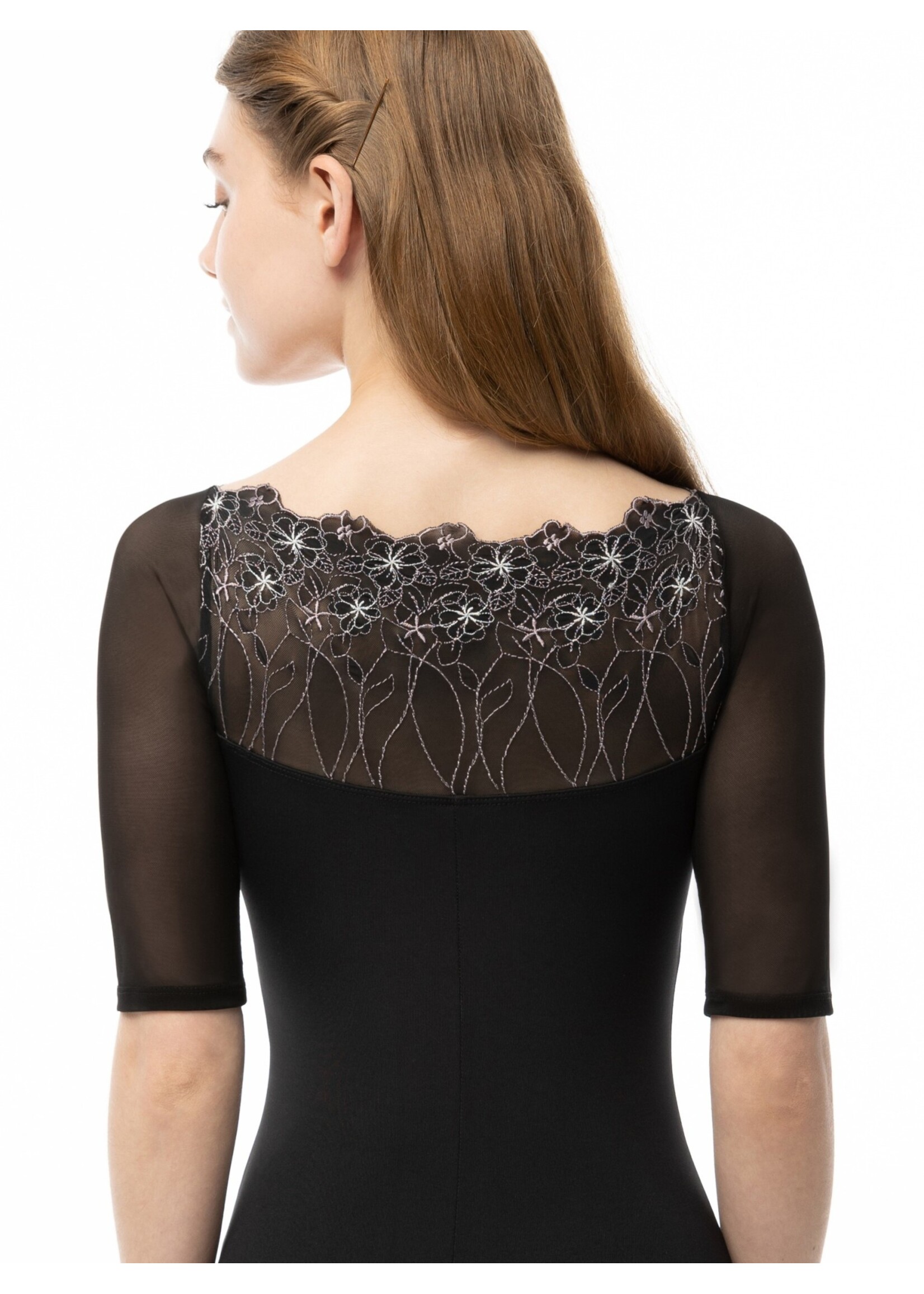 Suffolk Pointe Company Suffolk 2579C Child Stormy Bateau Neck Half Sleeve Leotard