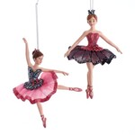 Kurt S. Adler, Inc. Kurt S Adler 6.5" Pink and Pewter Ballerina Ornament Asstd. Single