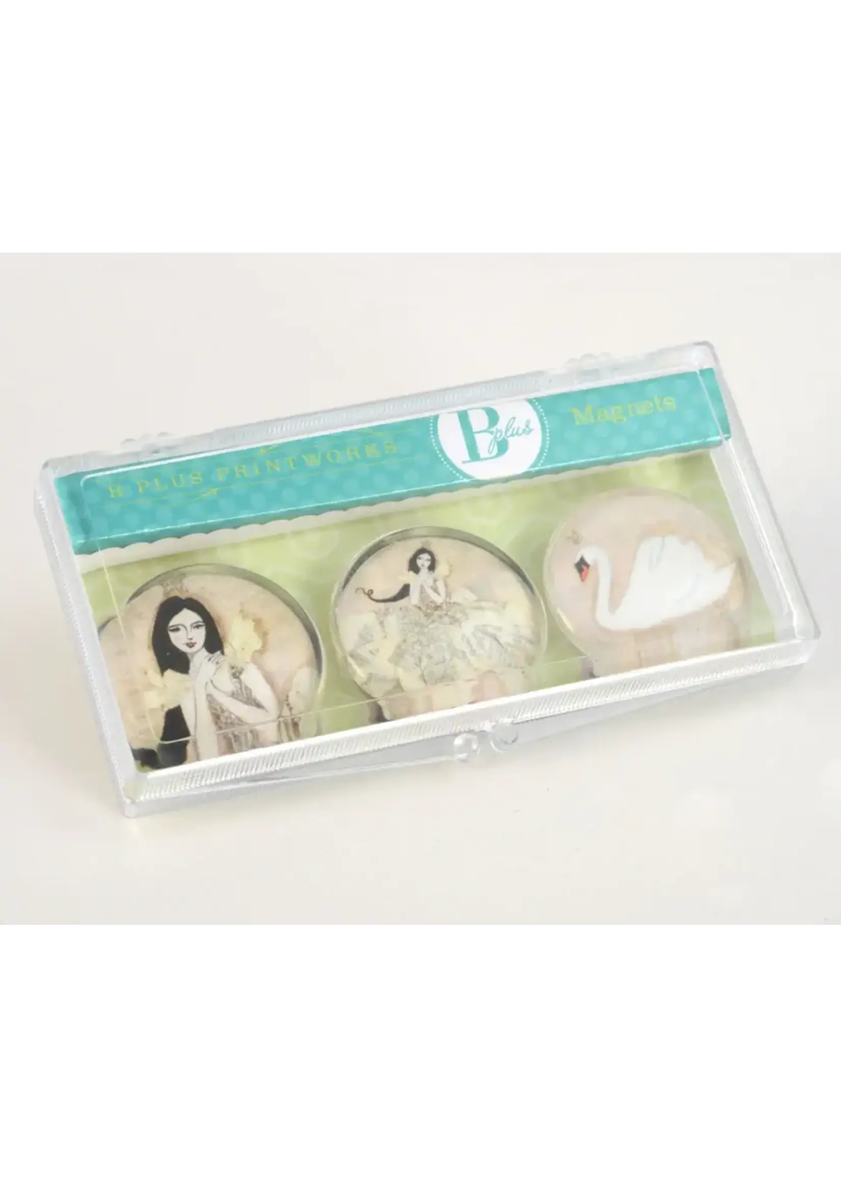 B Plus Printworks Glass Magnet Set