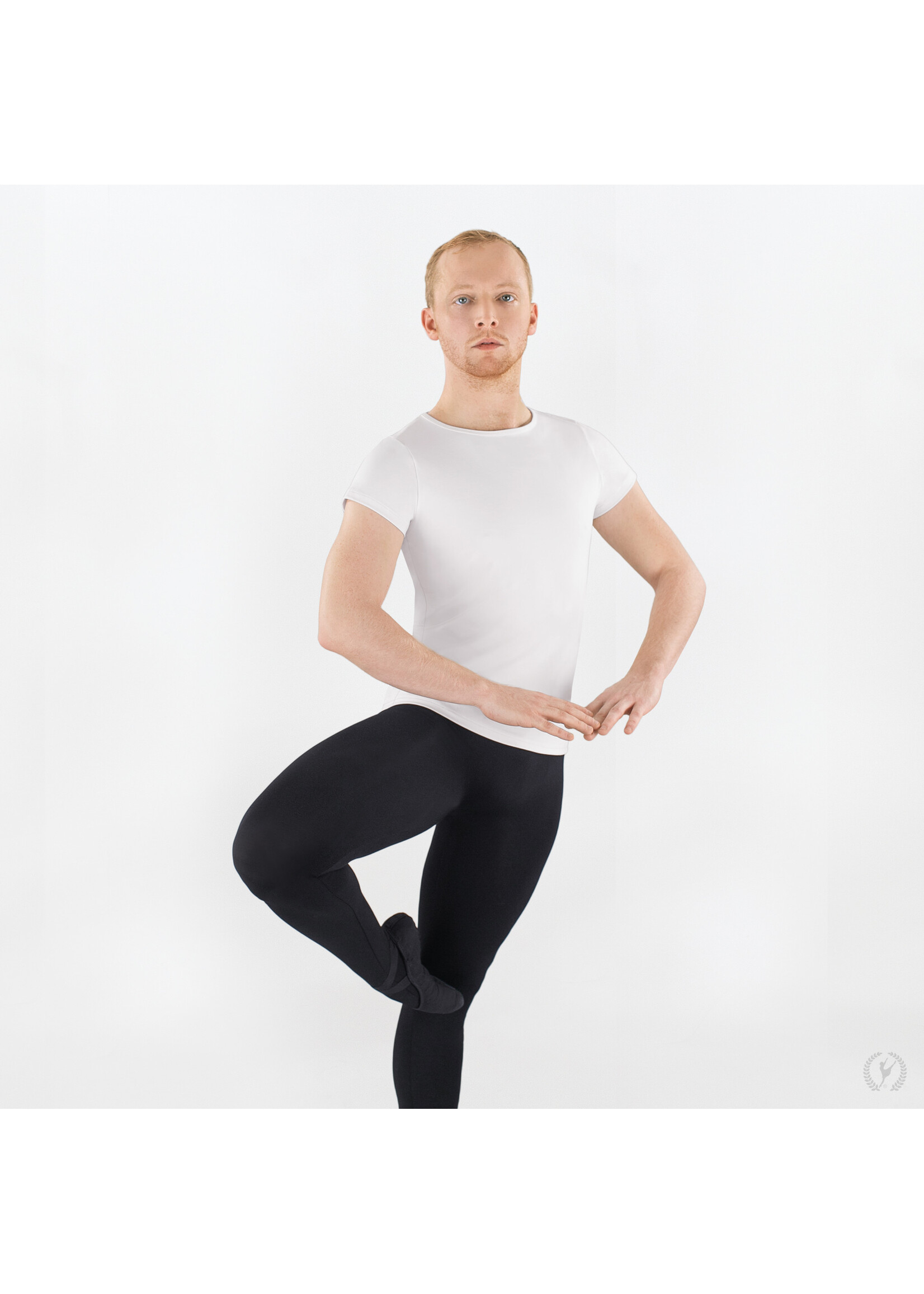 Eurotard Mens Eurotard 44100 Adult Fitted White T-shirt with ADC logo