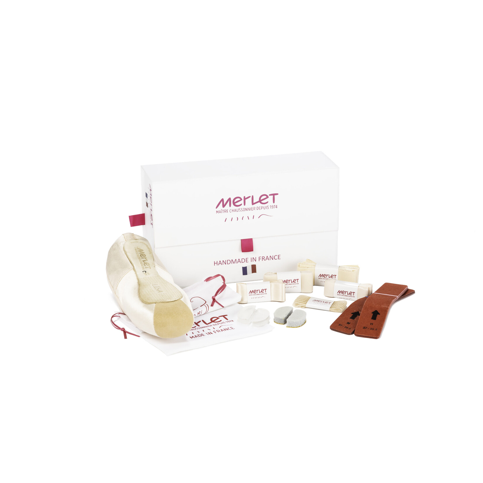Merlet Merlet Lisa Pointe Shoes High Vamp Box With Accessories