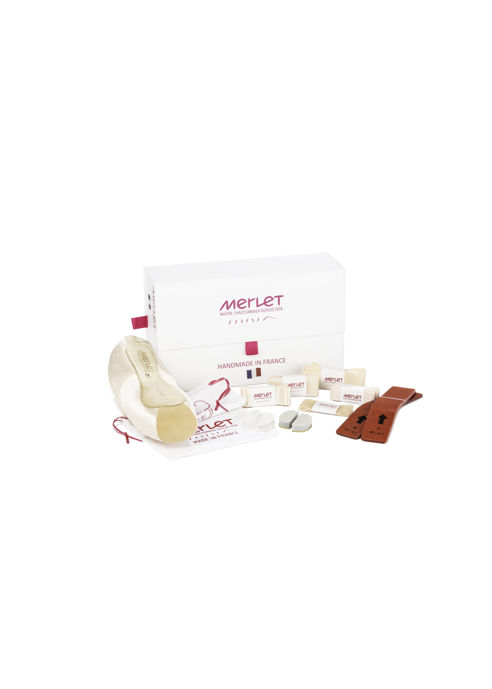 Merlet Merlet Lisa Pointe Shoes High Vamp Box With Accessories