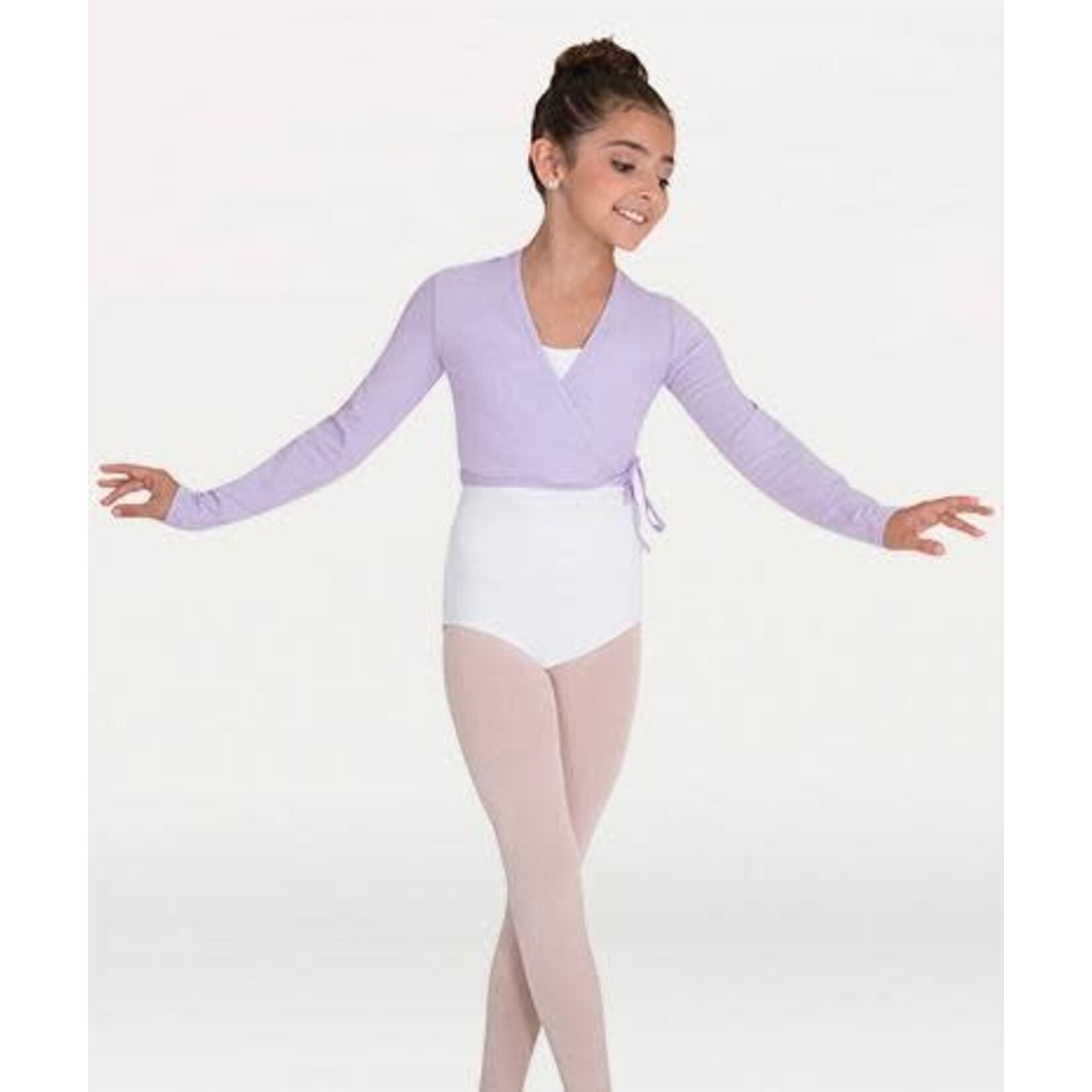 Body Wrappers 3201 Girls Long Sleeve Wrap Sweater