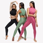 So Danca RDE2630 Womens Maelle Mock Neck Crop Top