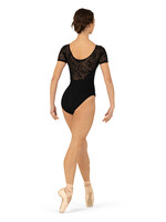 Bloch Bloch L3392 Adult Mesh Panel Short Sleeve Leotard
