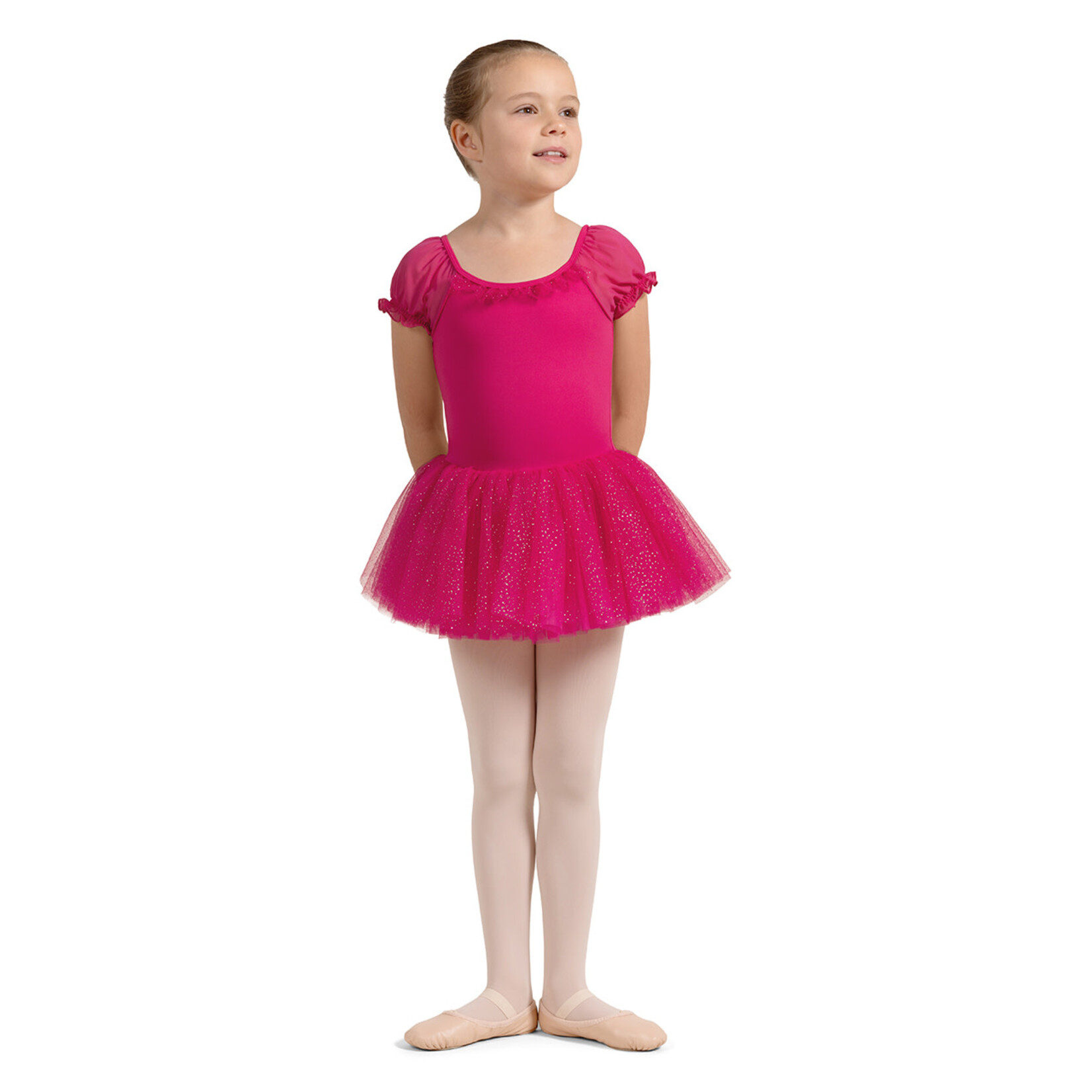 Mirella M1559C Child Cap Sleeve Tutu Leotard