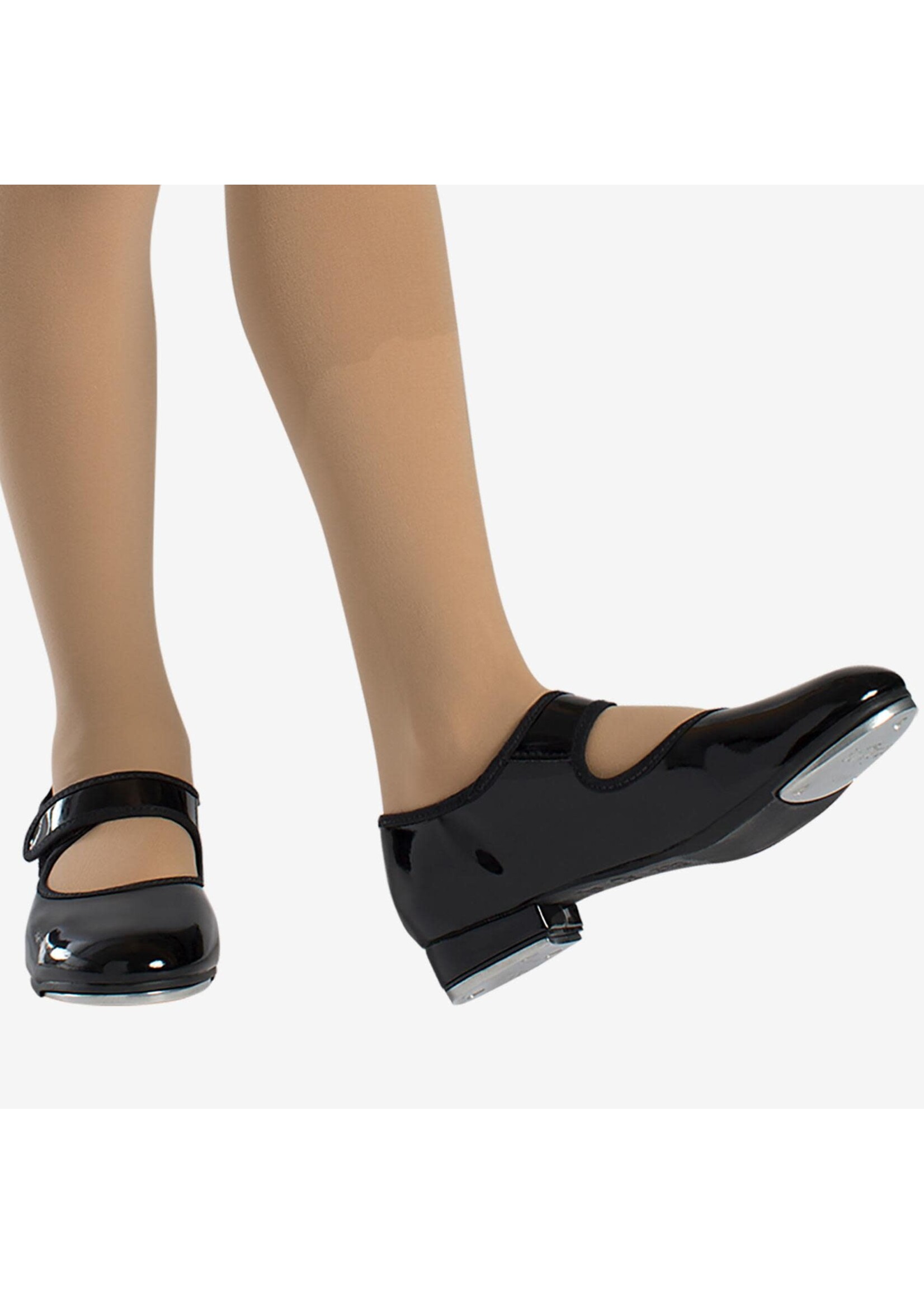 So Danca So Danca TA37 Taki Childrens Velcro Tap Shoes Black Patent 2 Wide