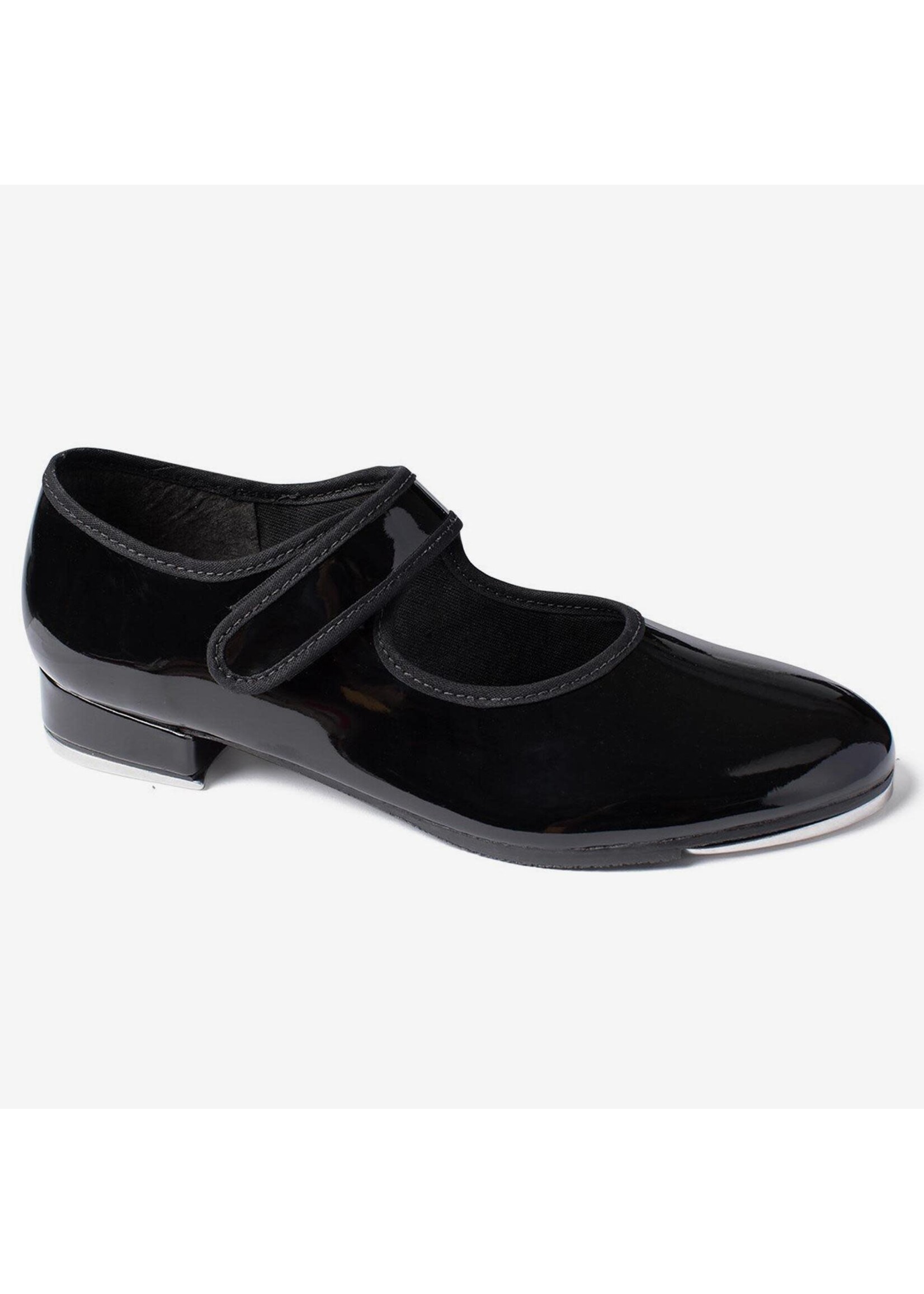 So Danca So Danca TA37 Taki Childrens Velcro Tap Shoes Black Patent 2 Wide