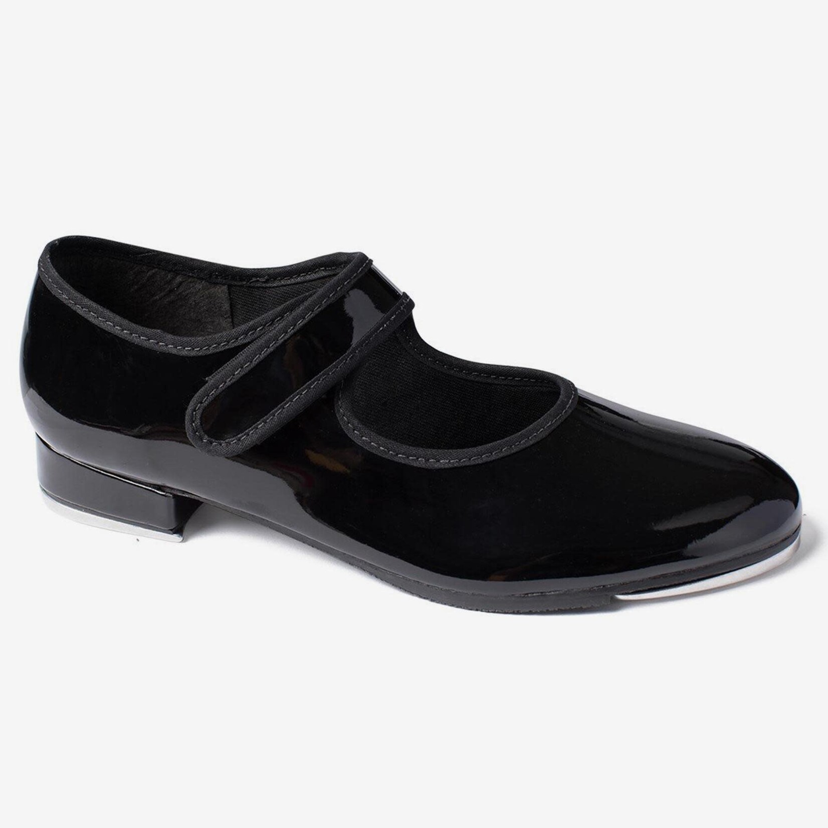 So Danca So Danca TA37 Taki Childrens Velcro Tap Shoes Black Patent 3 Wide