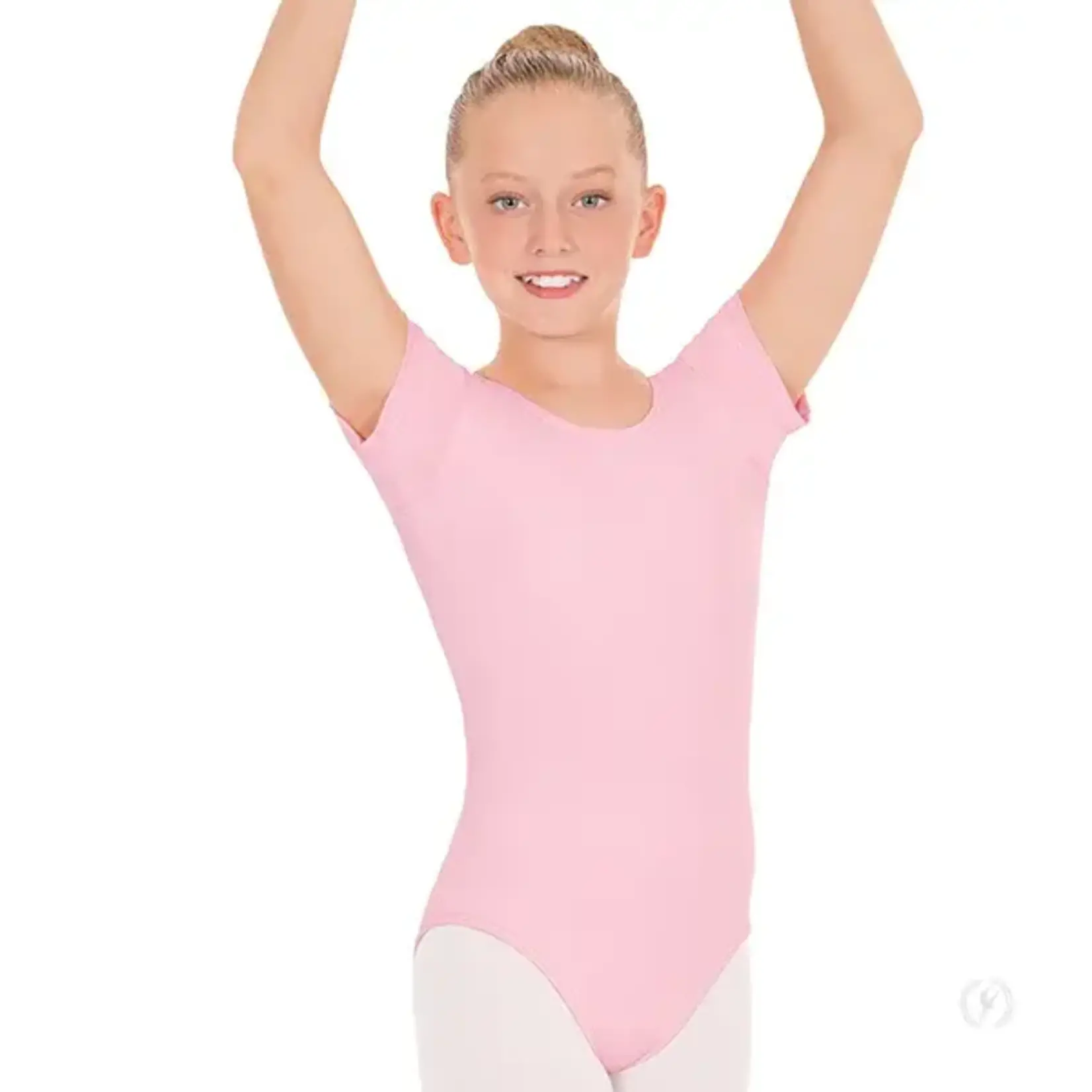 Eurotard 44475c Girls Short Sleeve Microfiber Leotard