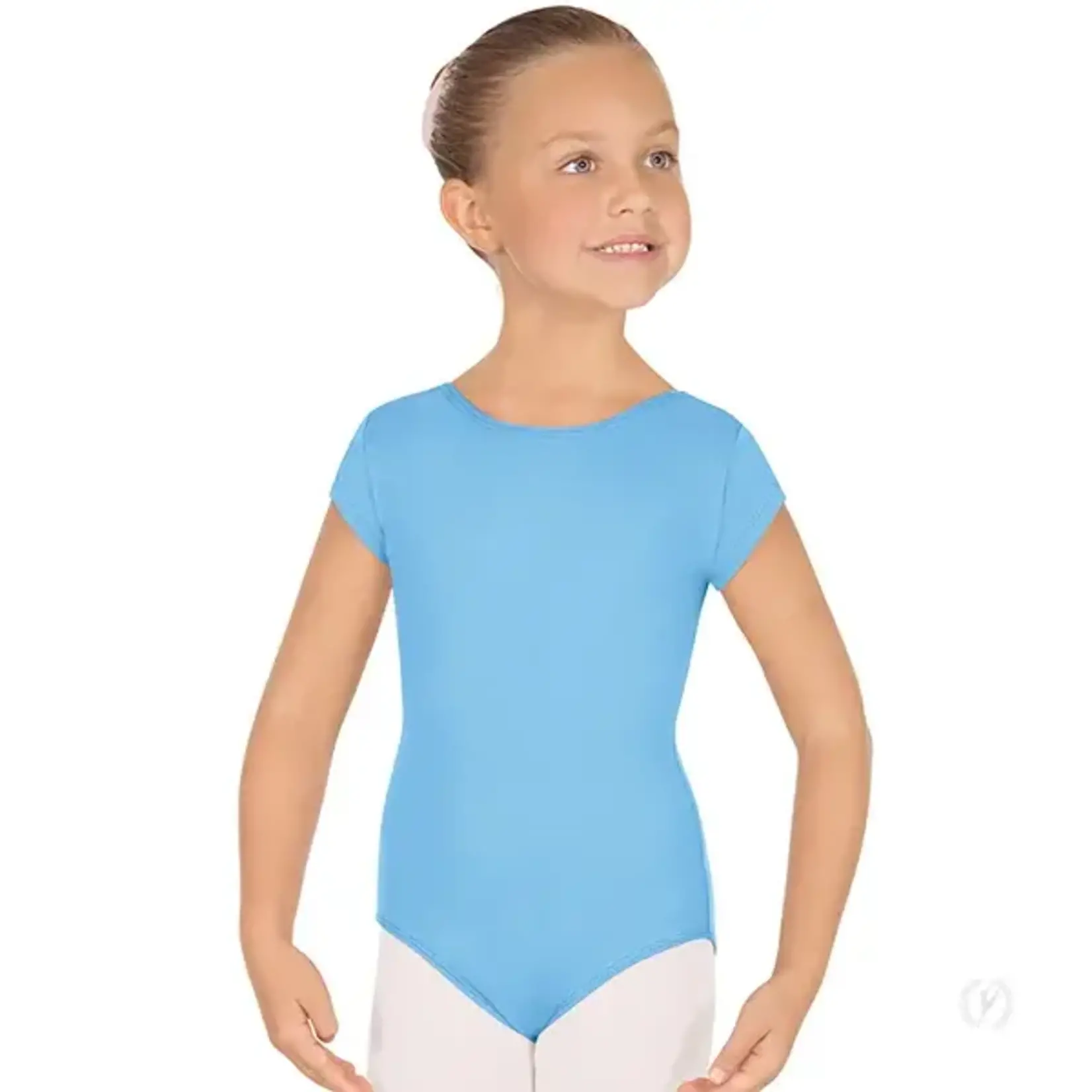 Eurotard 44475c Girls Short Sleeve Microfiber Leotard