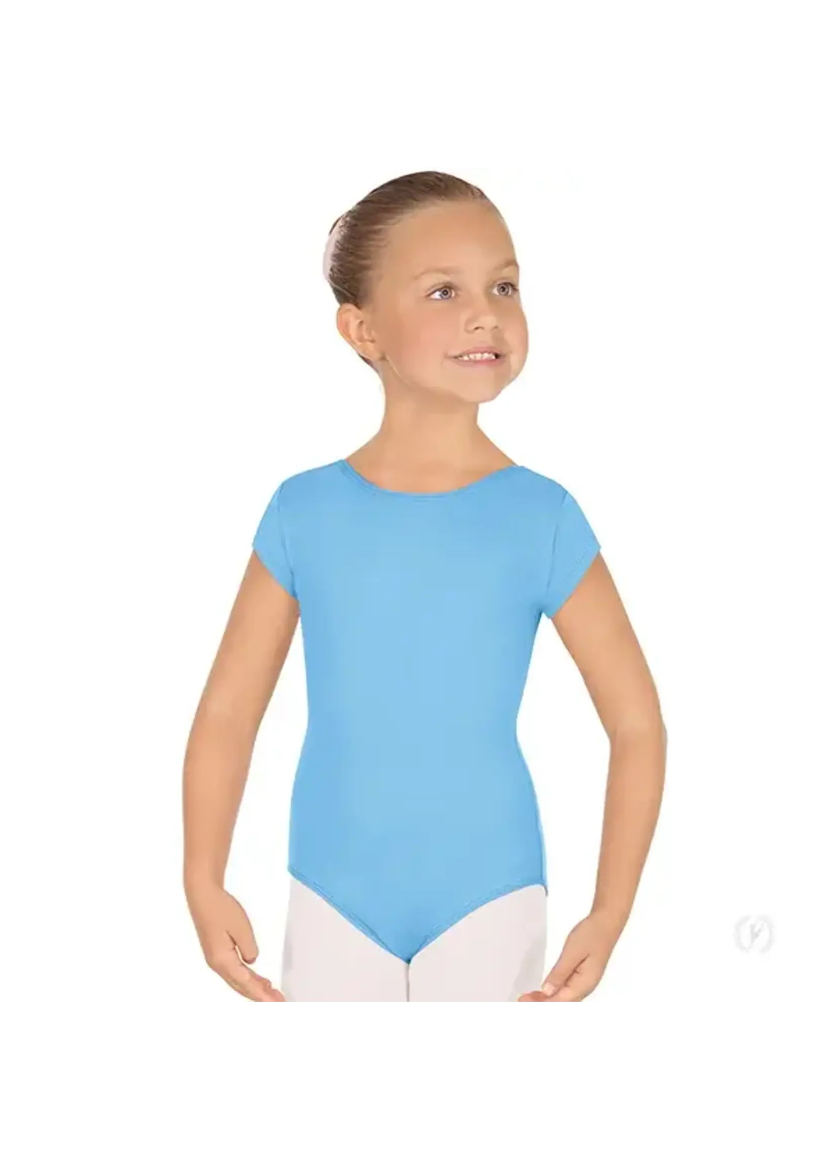 Eurotard Eurotard 44475c Girls Short Sleeve Microfiber Leotard