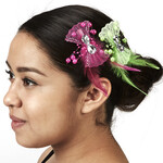 Dasha 2367 Stone And Pearl Feather Clip Assorted