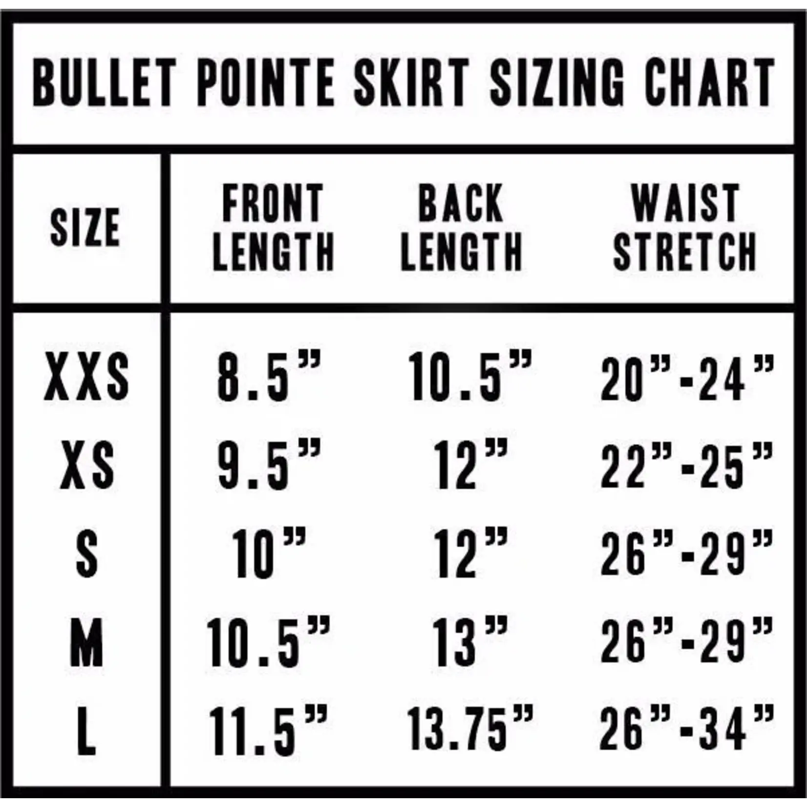 Bullet Pointe Ballet Apparel Co. Bullet Pointe Skirt