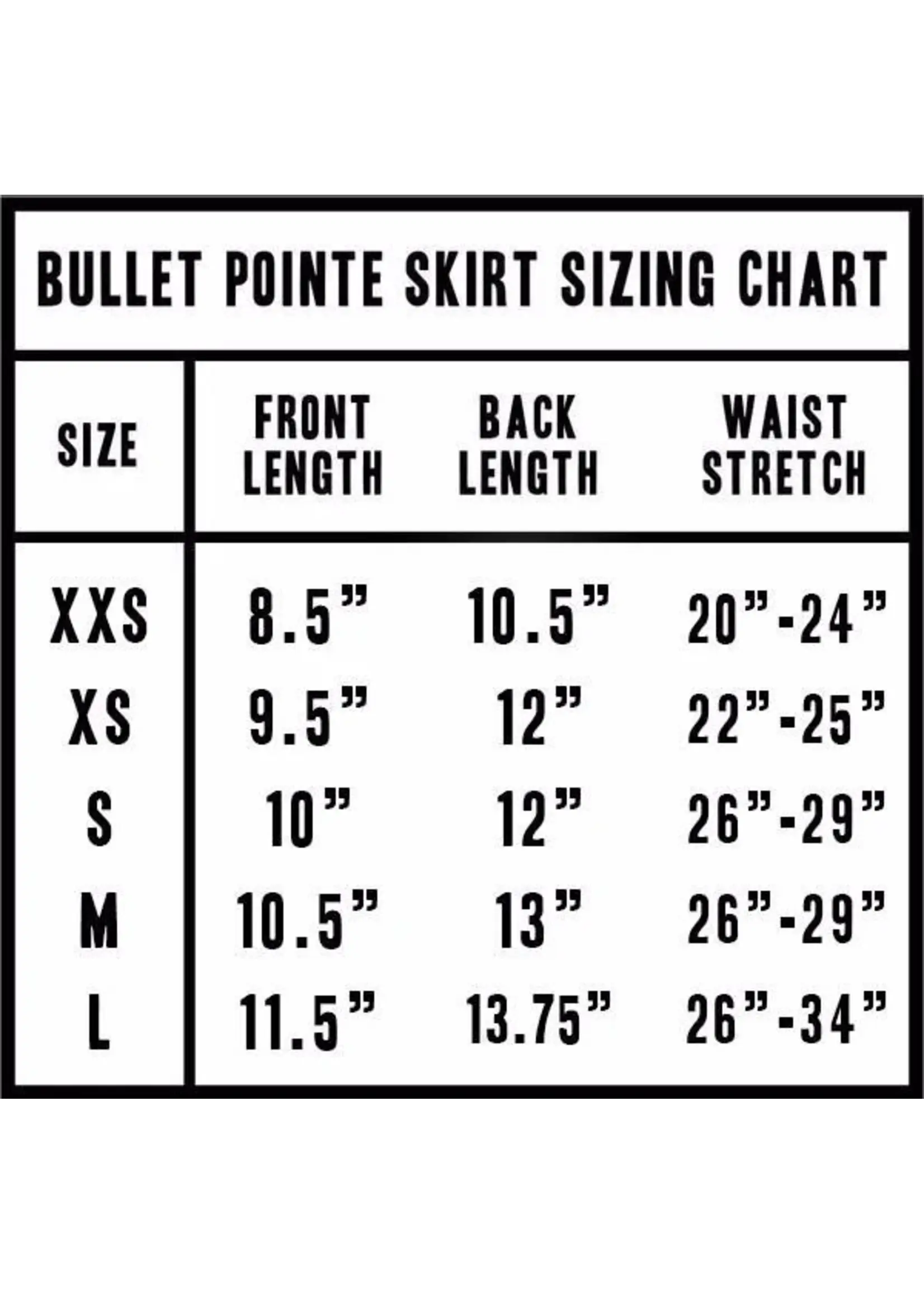 Bullet Pointe Ballet Apparel Co. Bullet Pointe Skirt
